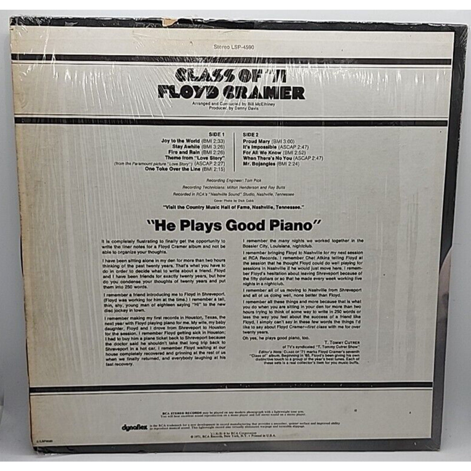 Floyd Cramer Class Of '71 (Vinyl, 1971) RCA Victor LSP-4590 (Record)