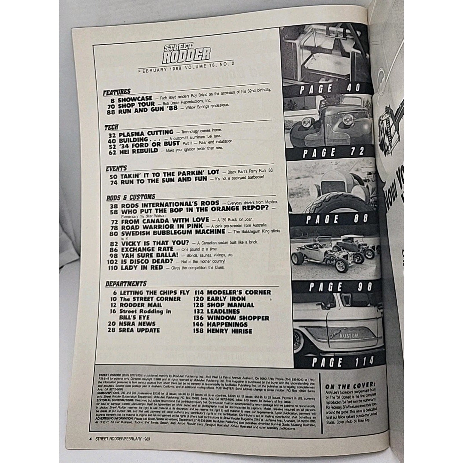 Street Rodder Magazine - February 1989 - Volume 18 No. 2