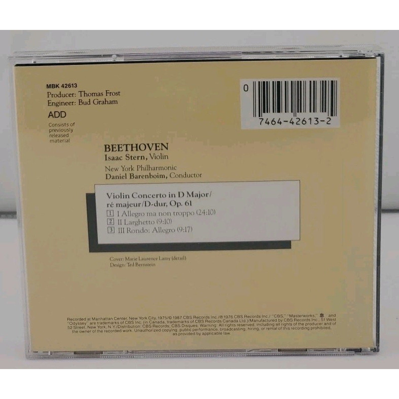 Violin Concerto by Ludwig van Beethoven (CD, 1989)