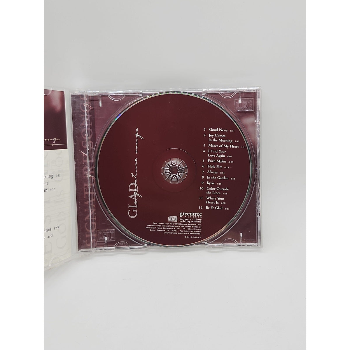 Glad The Band Signature Songs CD
