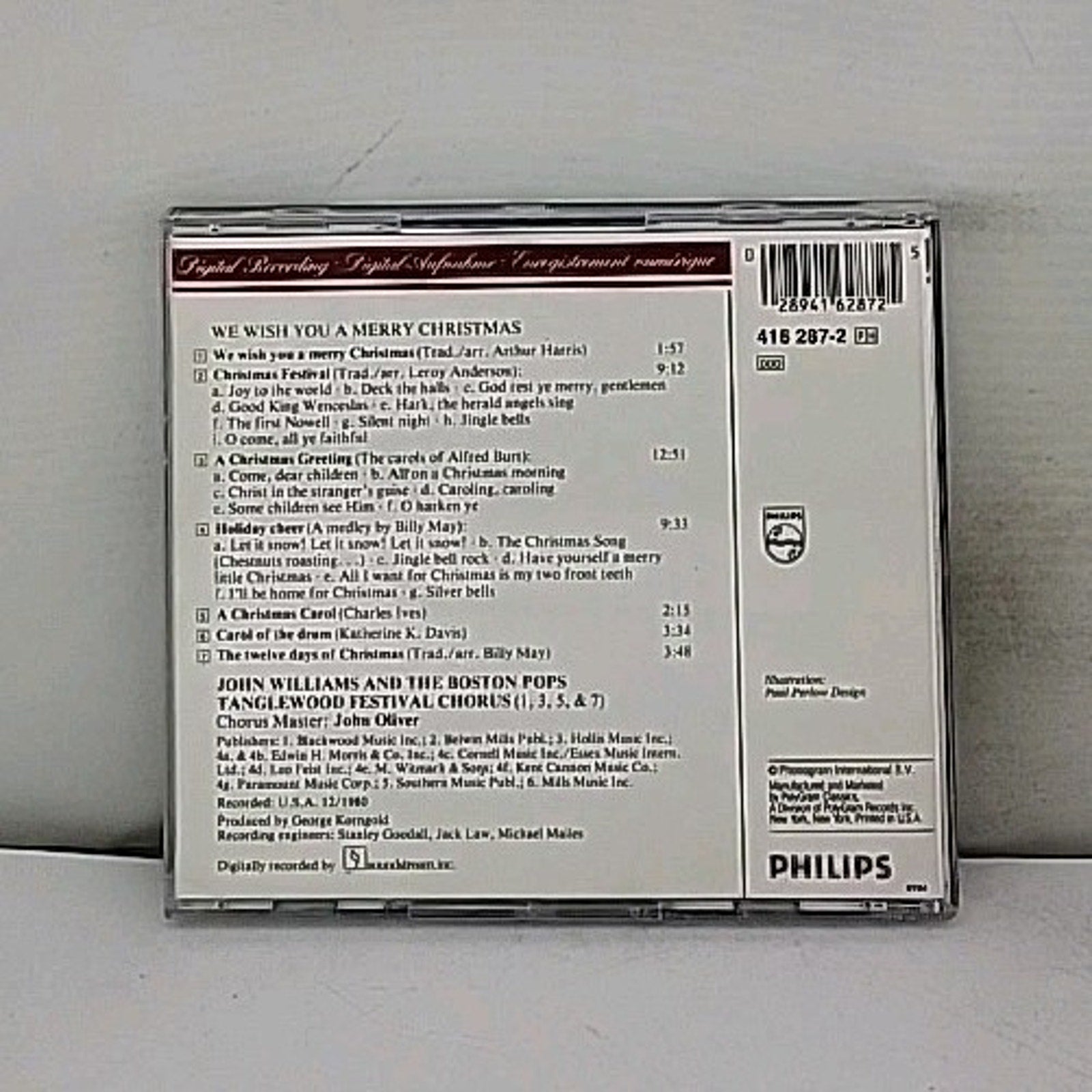 We Wish You a Merry Christmas by John Williams (CD, 1990)