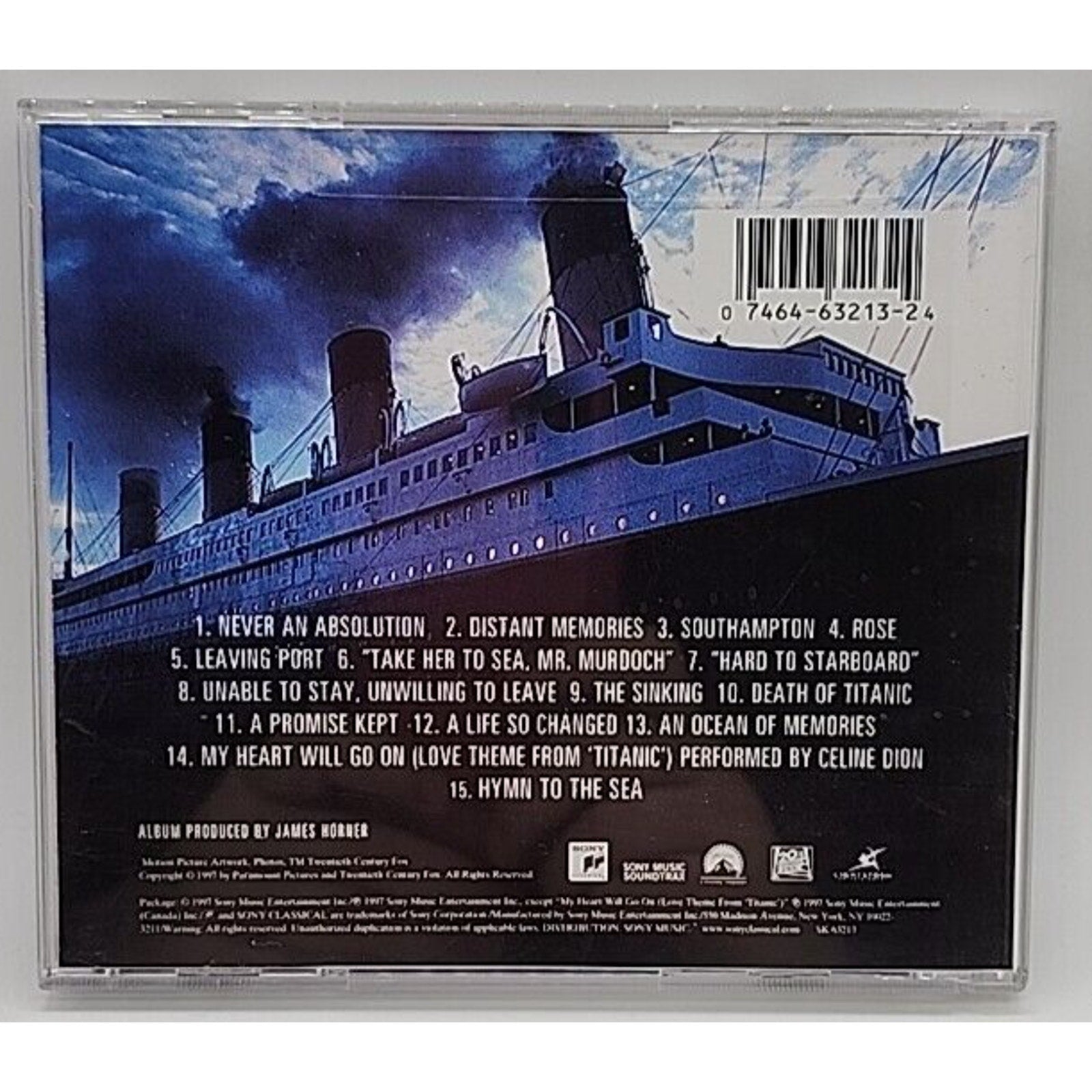 Titanic CD Motion Picture Soundtrack 1997 James Horner Composed Celine Dion