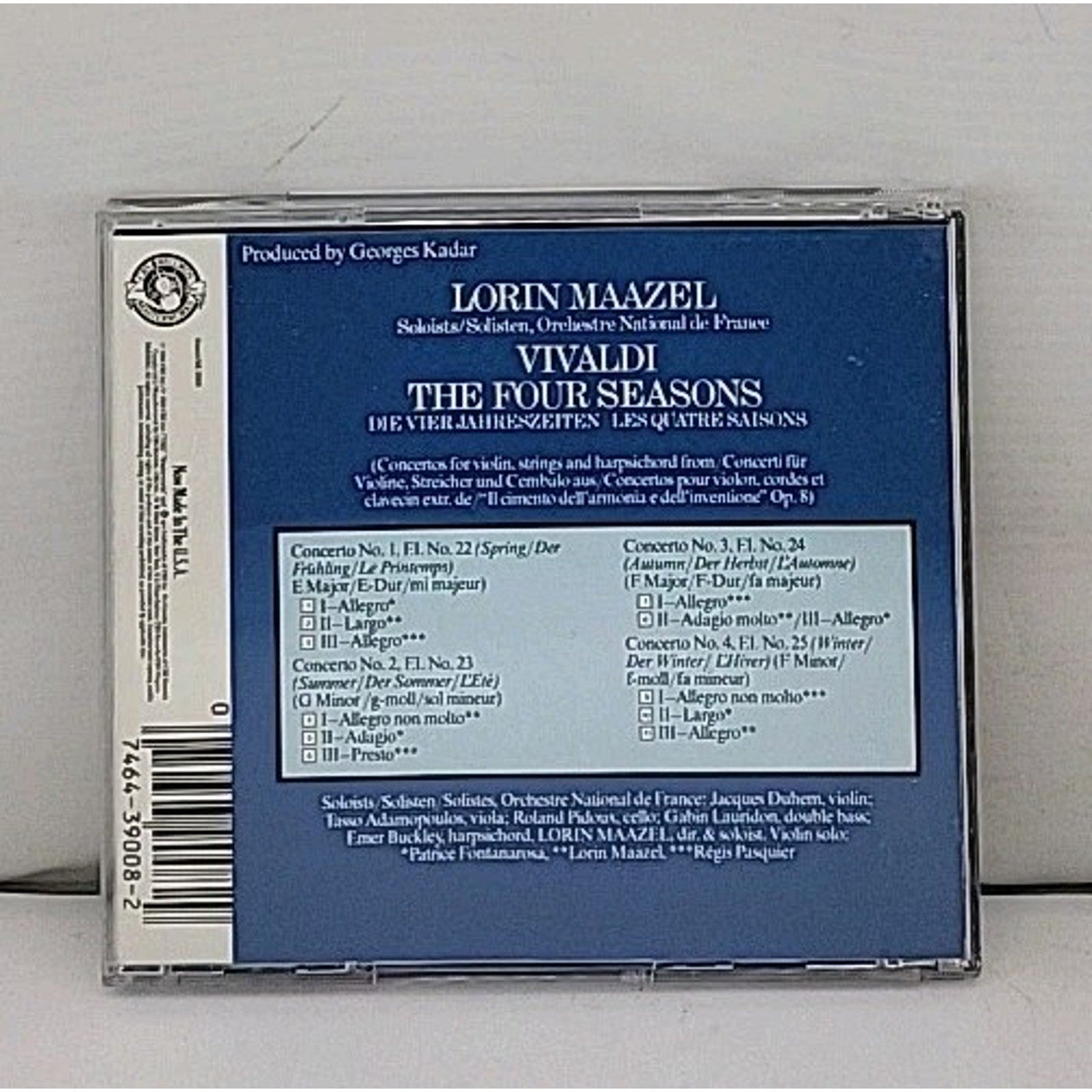 Vivaldi: The Four Seasons by Lorin Maazel (CD, 1984, CBS Masterworks Digital)