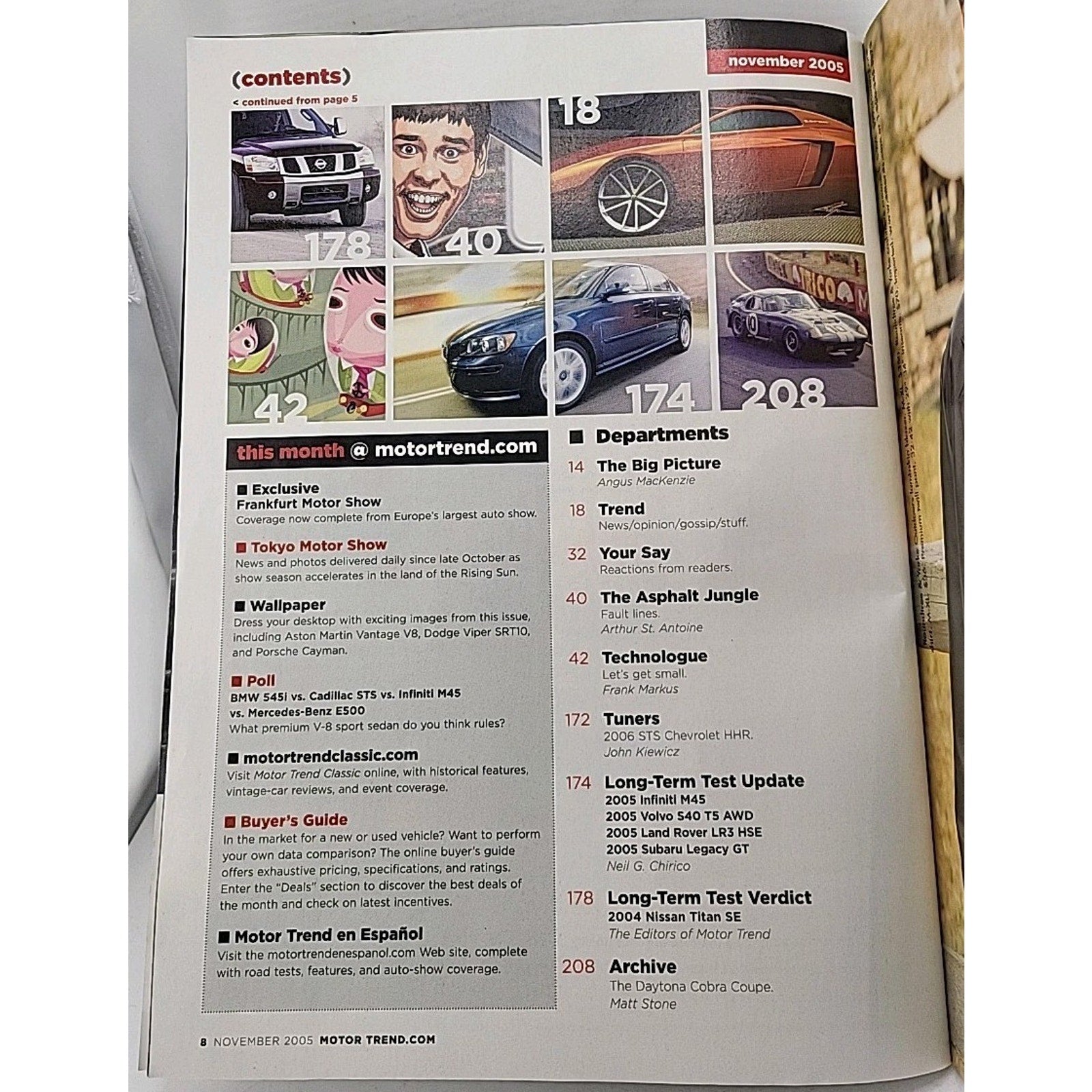 Motor Trend Magazine November 2005