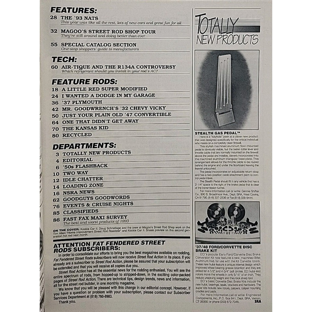 Street Rod Action Magazine November 1993 Volume 22 Number 11