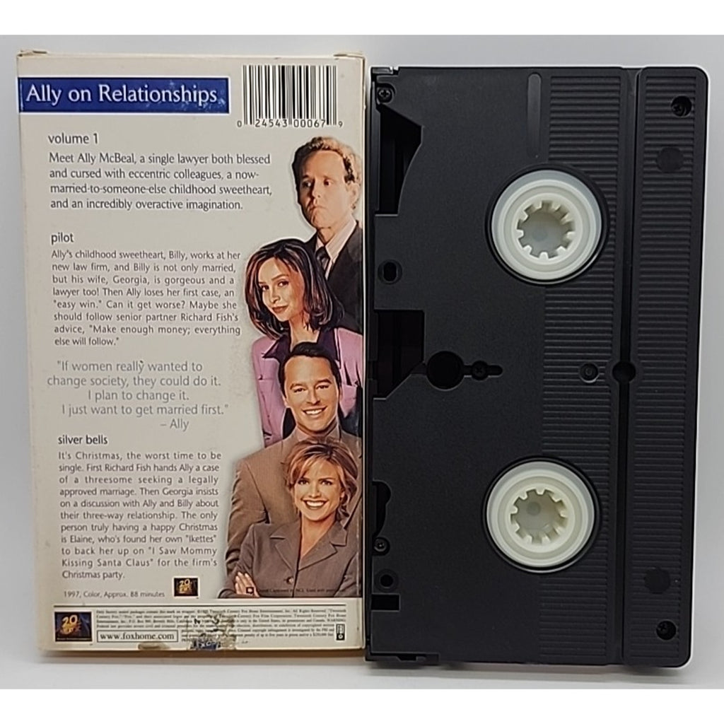 Ally McBeal - Ally on Relationships: The Pilot/ Silver Bells (VHS, 2000)