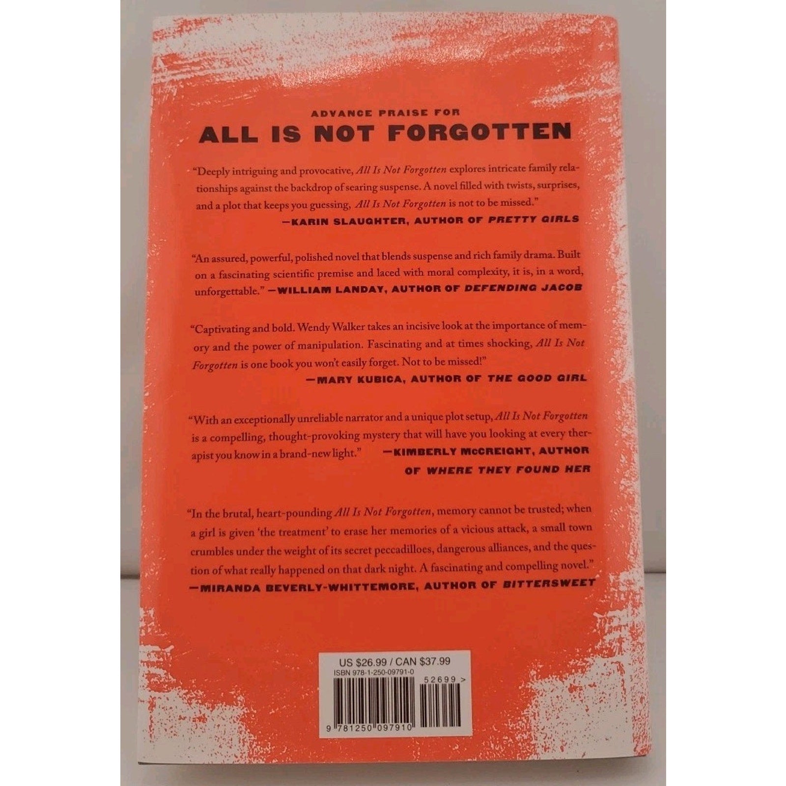 All Is Not Forgotten : A Novel by Wendy Walker (2016, Hardcover)