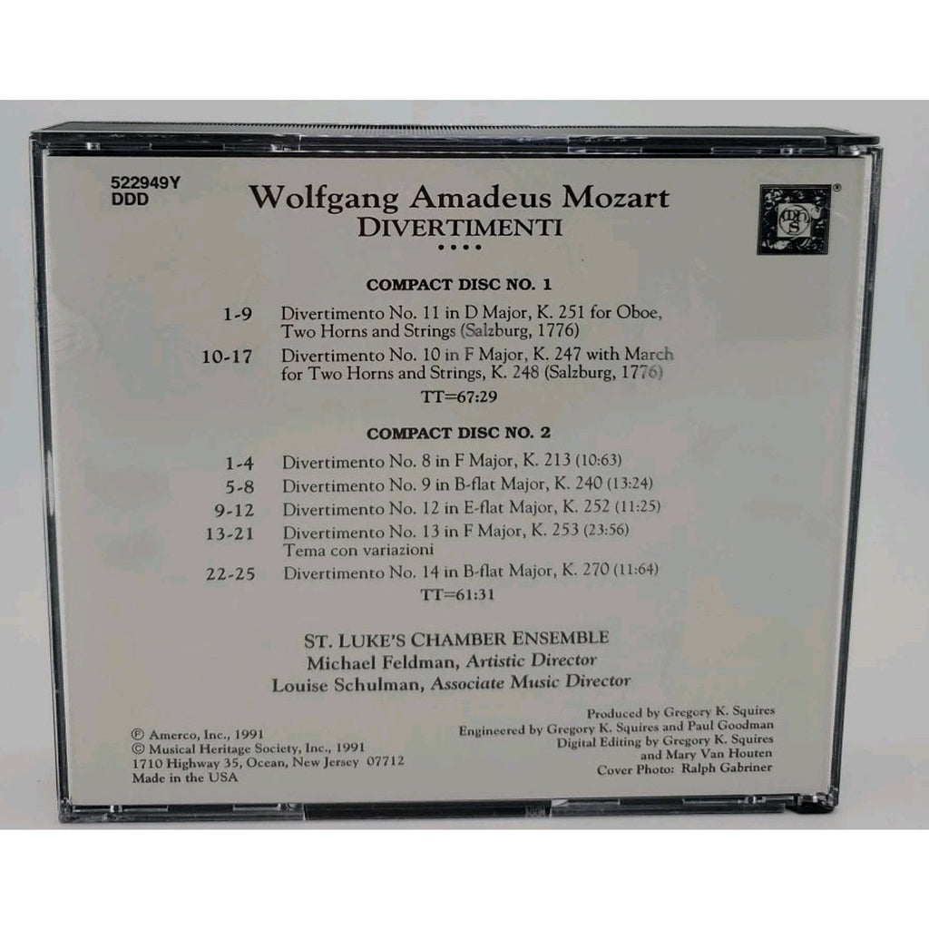 Mozart: Divertimenti (2 CD 1991)