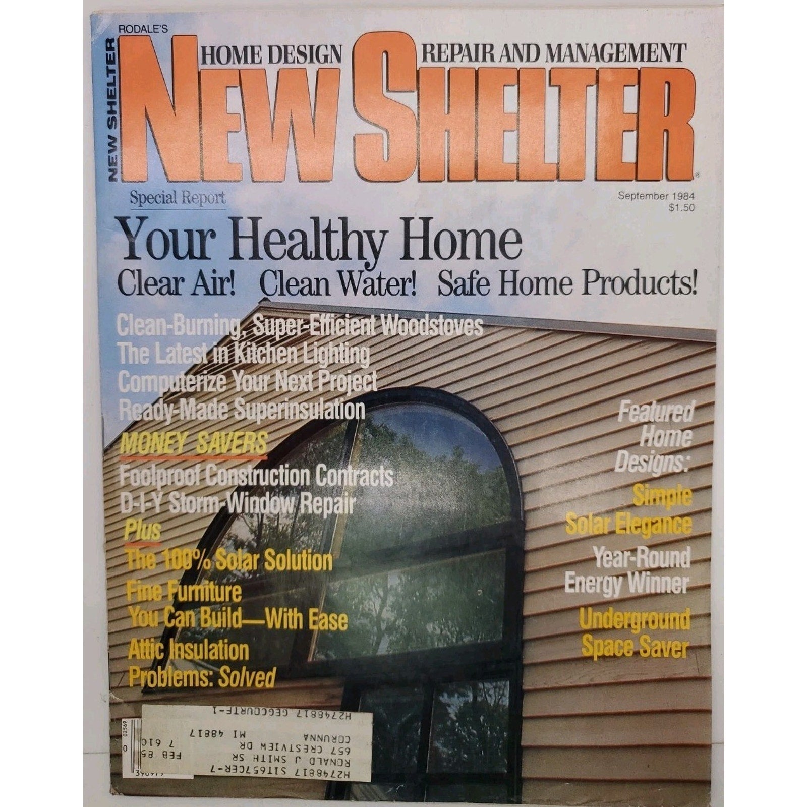 Magazine Rodale's New Shelter September 1983