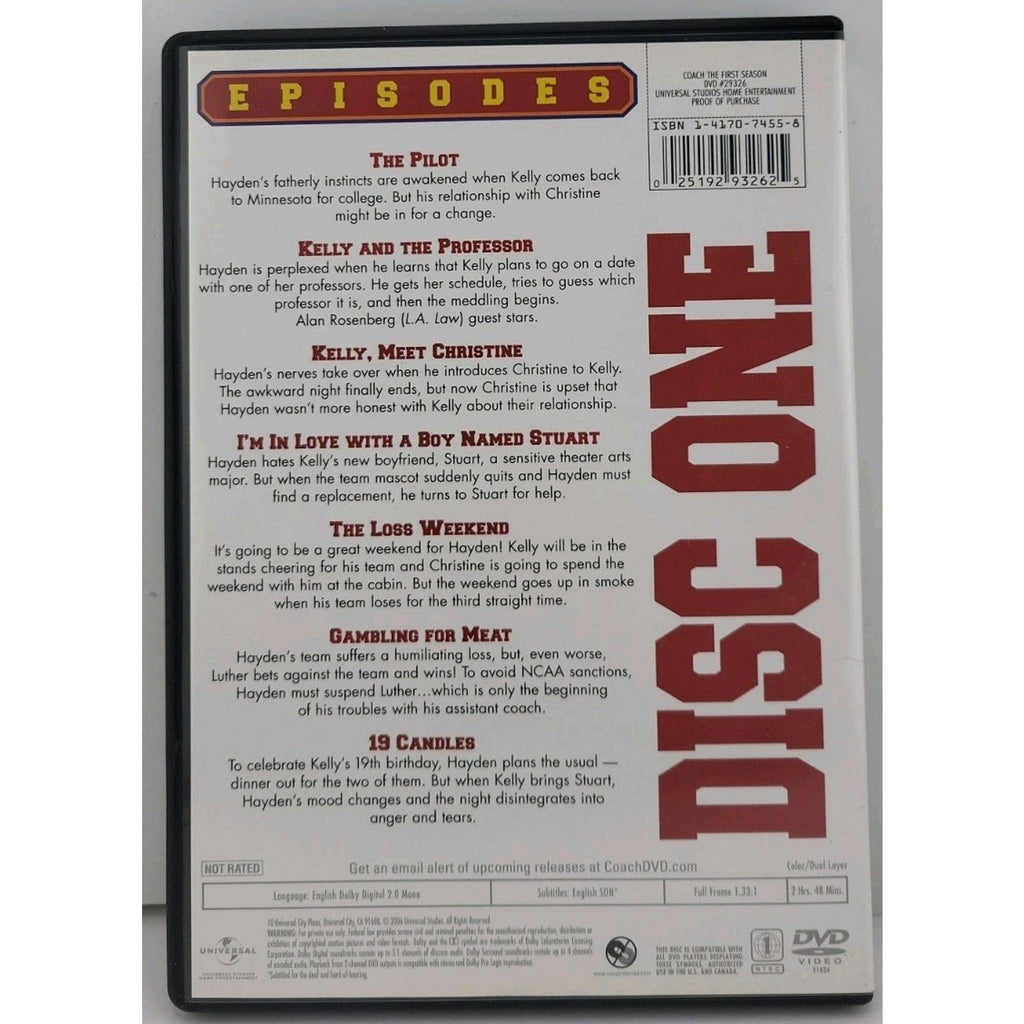 Coach - The First Season (DVD, 2006, 2-Disc Set)