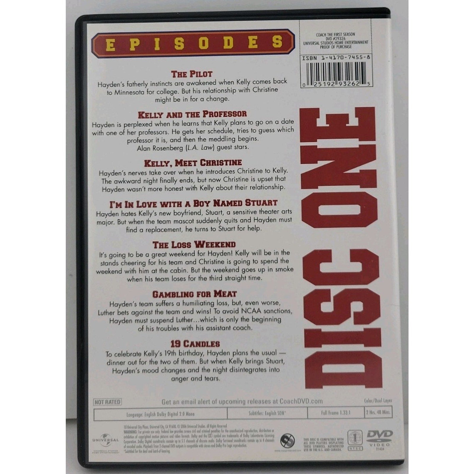 Coach - The First Season (DVD, 2006, 2-Disc Set)