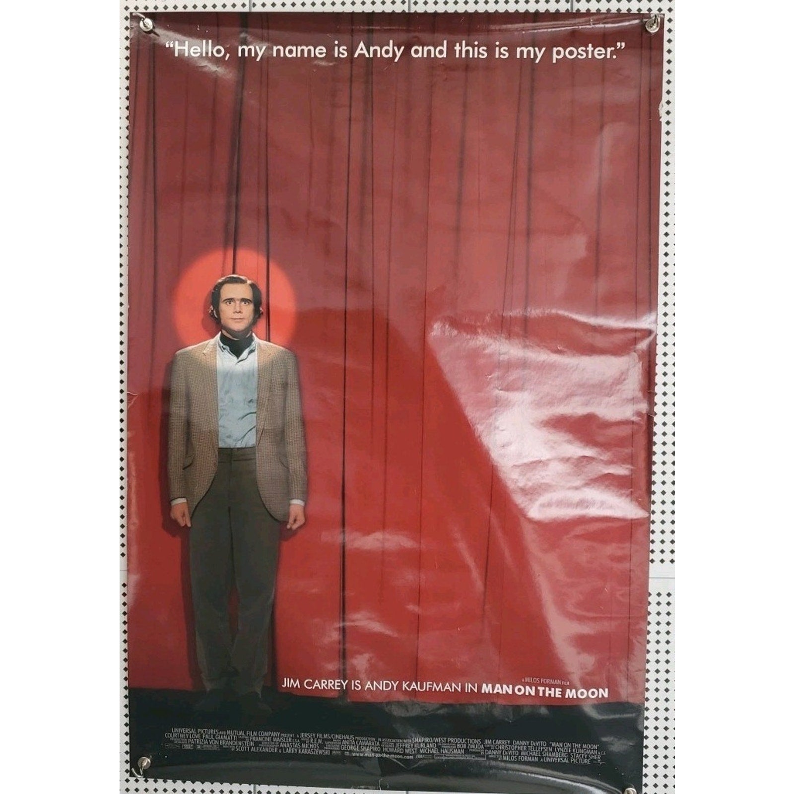 Man On The Moon 2000 - Original DS Movie Poster - 27x40 D/S US Jim Carrey