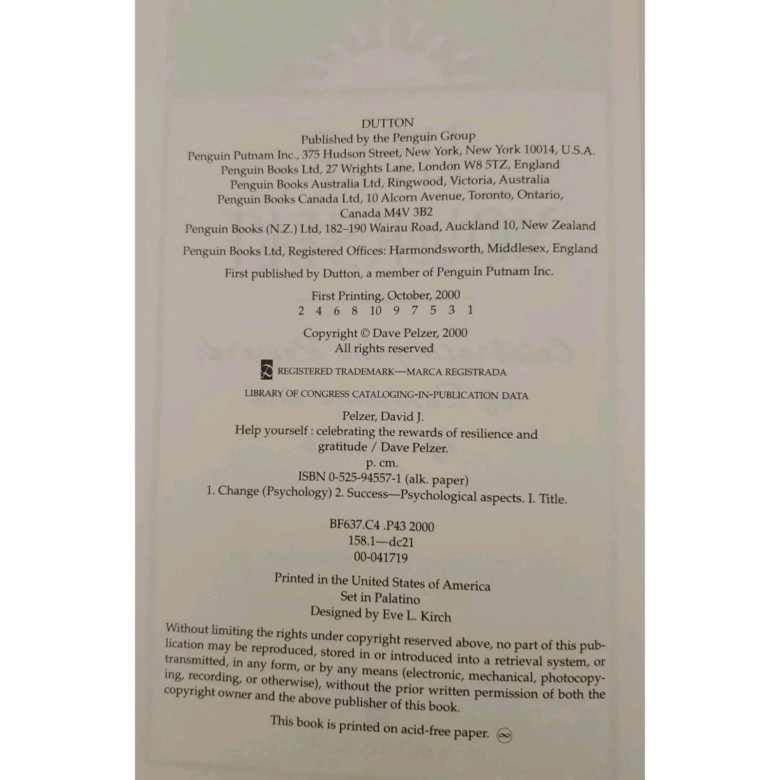 Help Yourself: Celebrating the Daily Rewards- Dave Pelzer, Hardcover