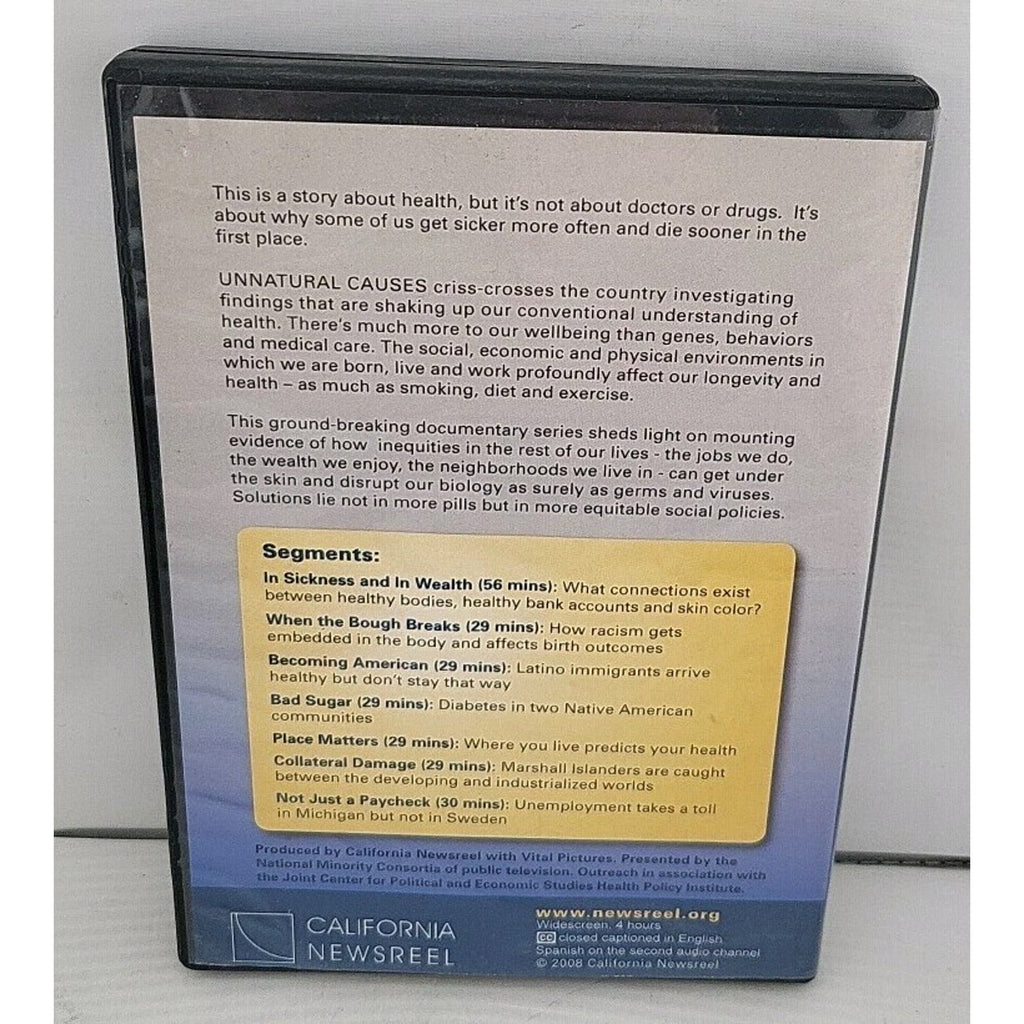 California Newsreel Unnatural Causes is Inequality Making Us Sick ? DVD