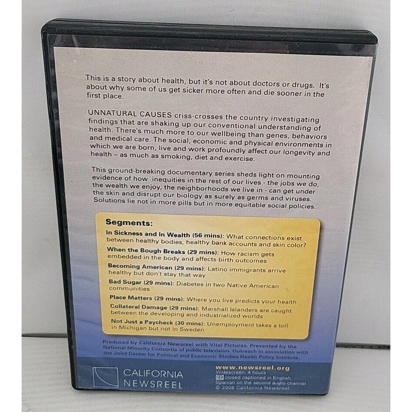 California Newsreel Unnatural Causes is Inequality Making Us Sick ? DVD
