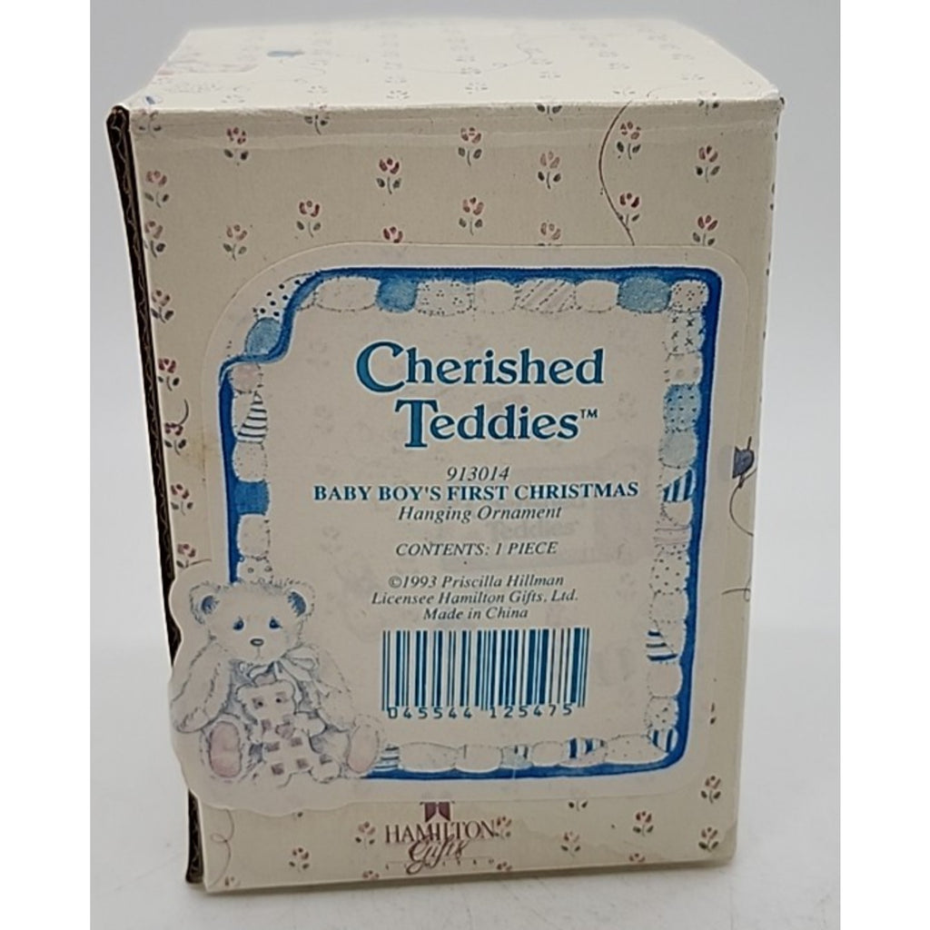 Cherished Teddies 913014 Baby Boy's First Christmas 1994 Ornament w/ Box