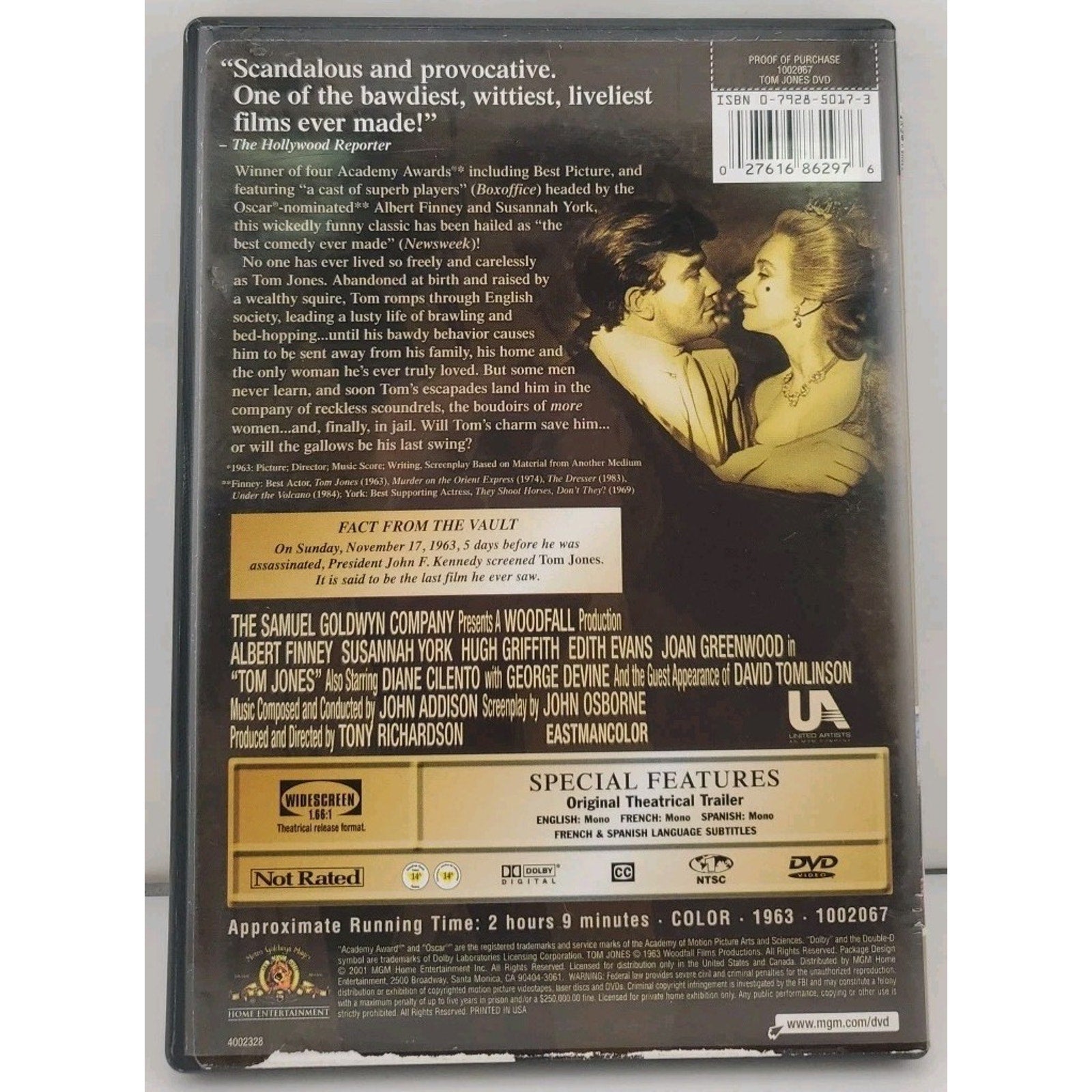 Tom Jones (DVD, 1963)