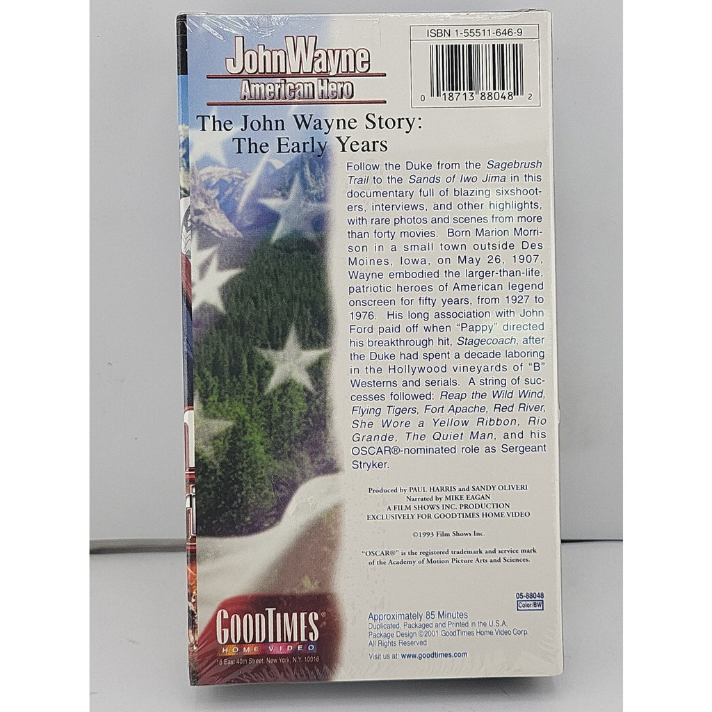The John Wayne Story: The Early Years (2001) VHS *Brand New*