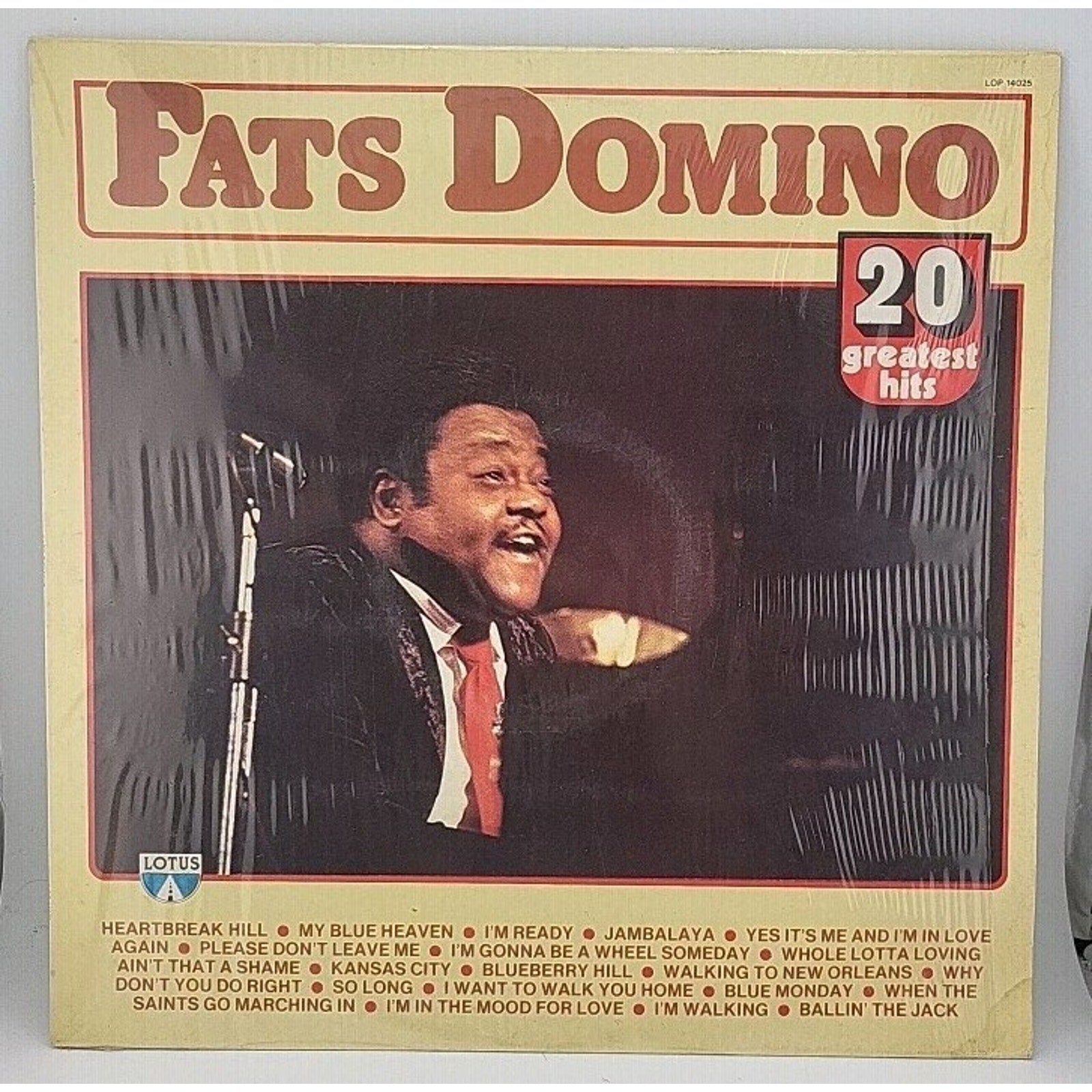 Fats Domino 20 Greatest Hits Italy Press Lotus Records Blueberry Hill Record LP