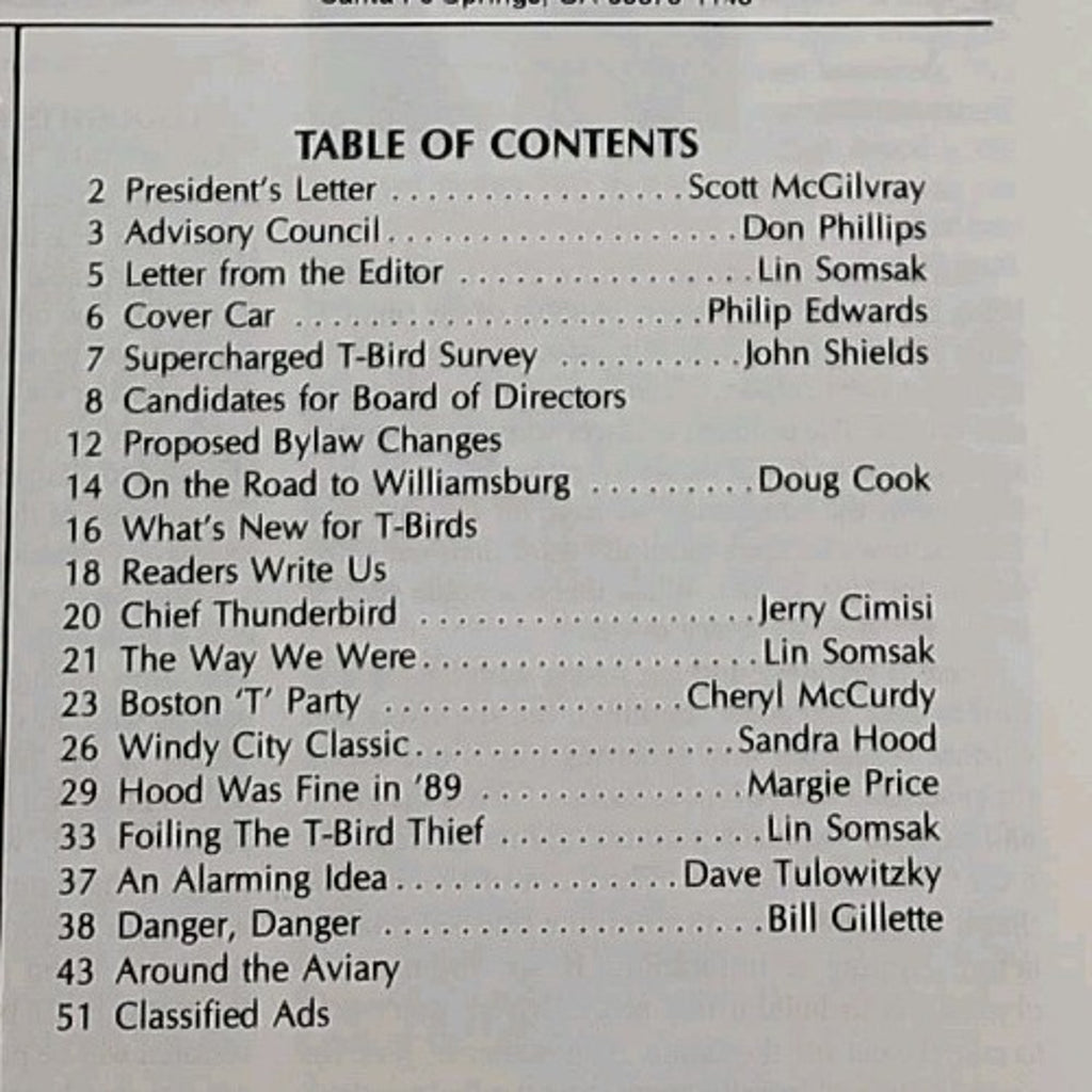 Early Bird Magazine November-December 1989