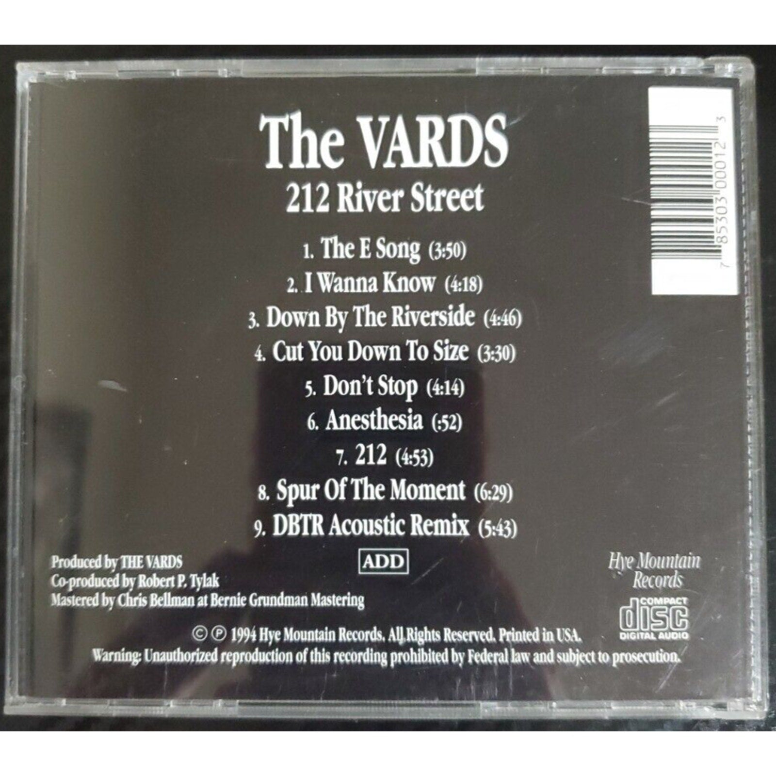 The VARDS - 212 River Street (CD 1994)