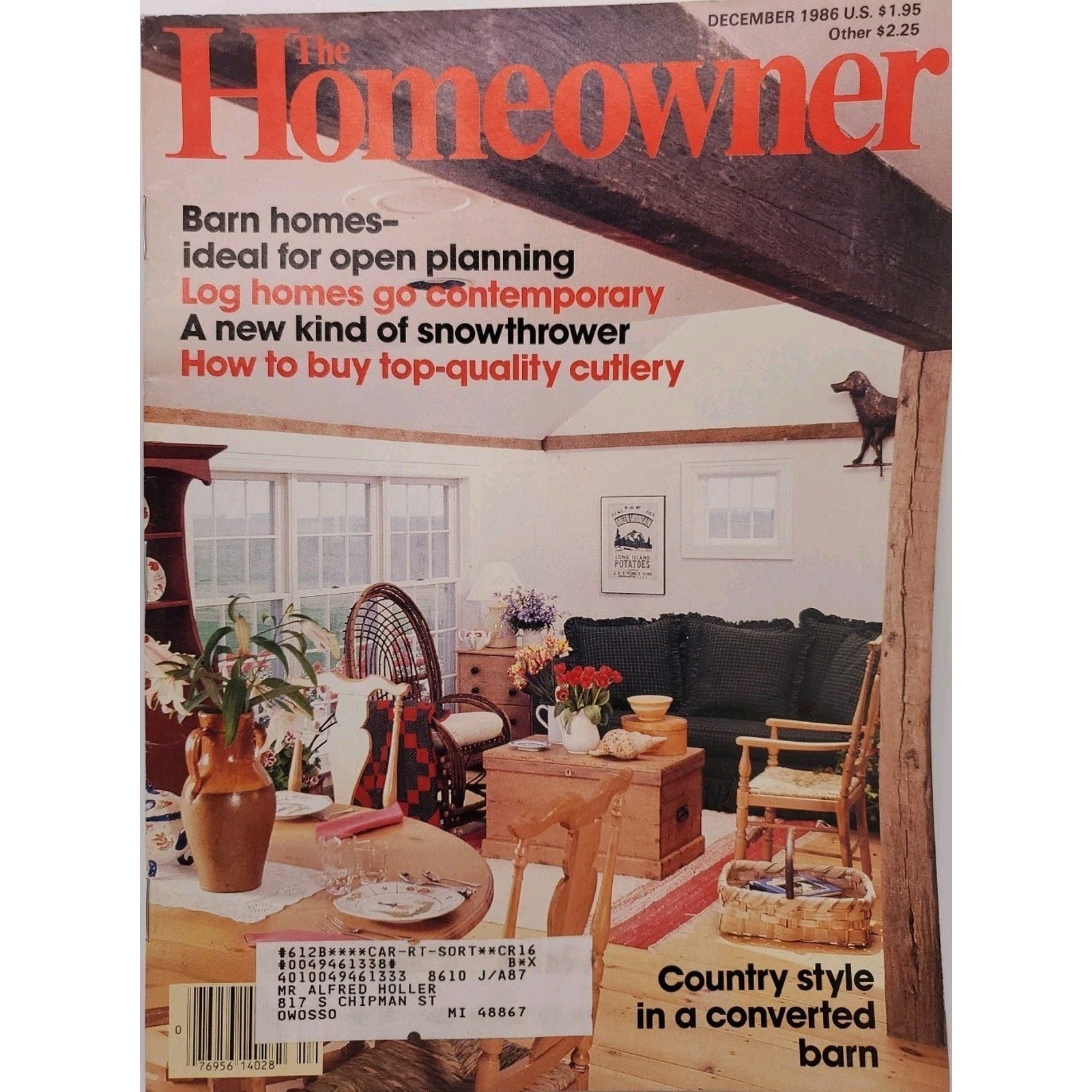 The Homeowner December 1986 Magazine