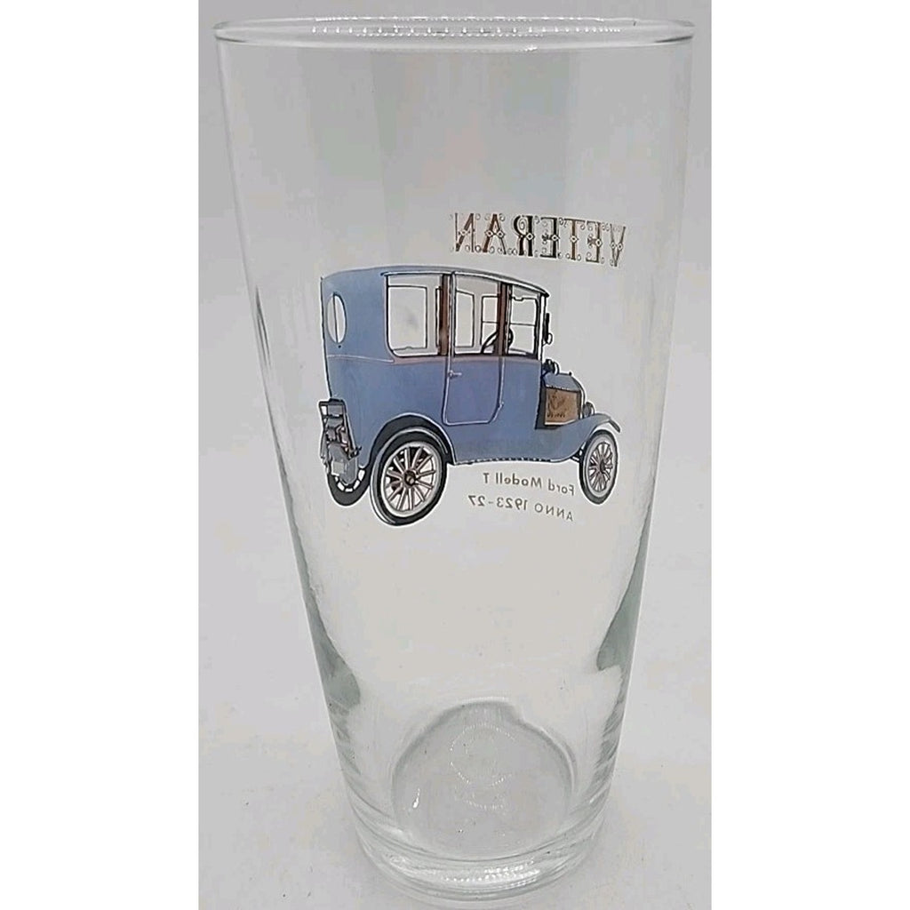Set Of 5 Vintage Veteran Classic Car Glasses Early 1900s Cars