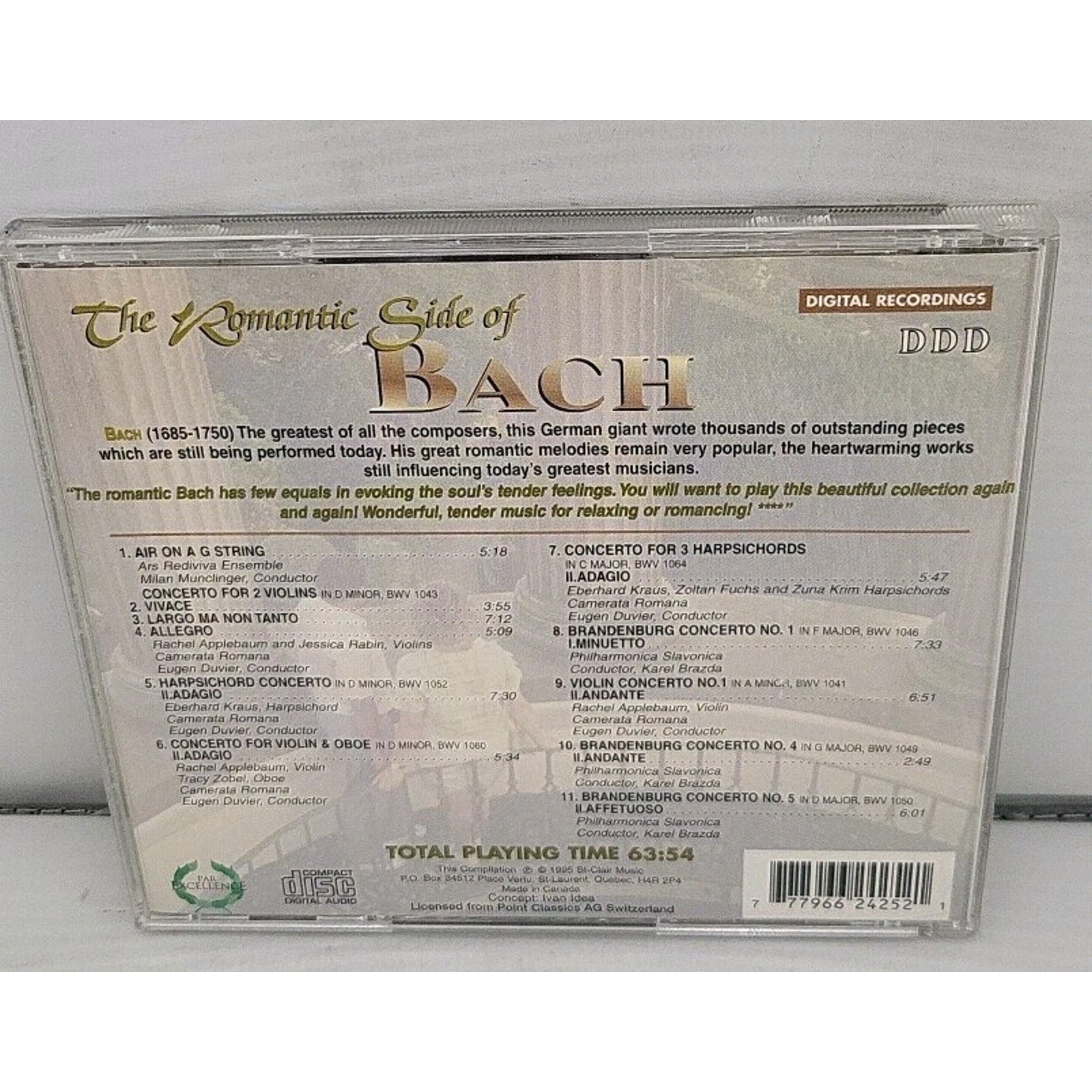 The Romantic Side Of Bach CD