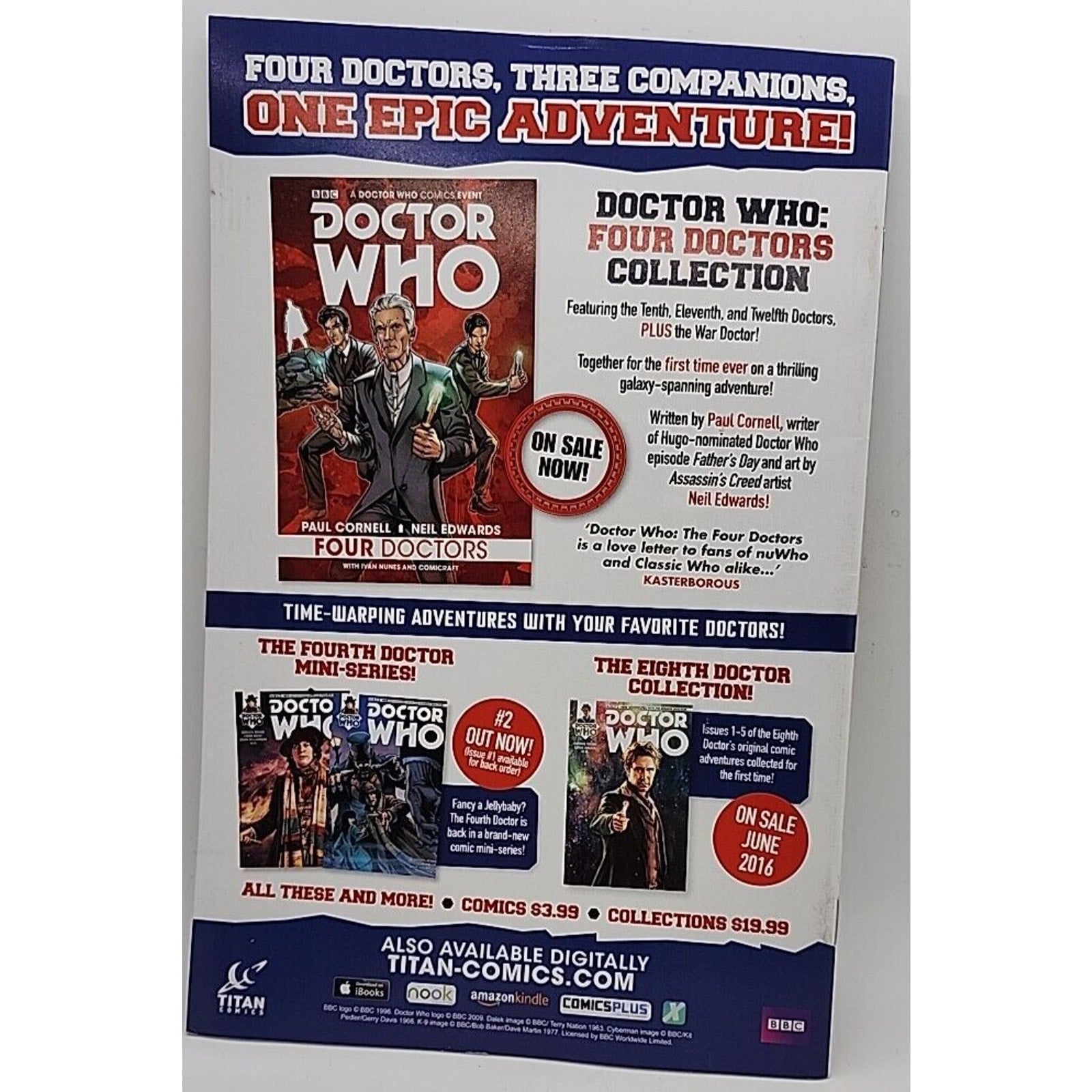 Free Comic Book Day Doctor Who - Four Doctors Titan Comics June 2016
