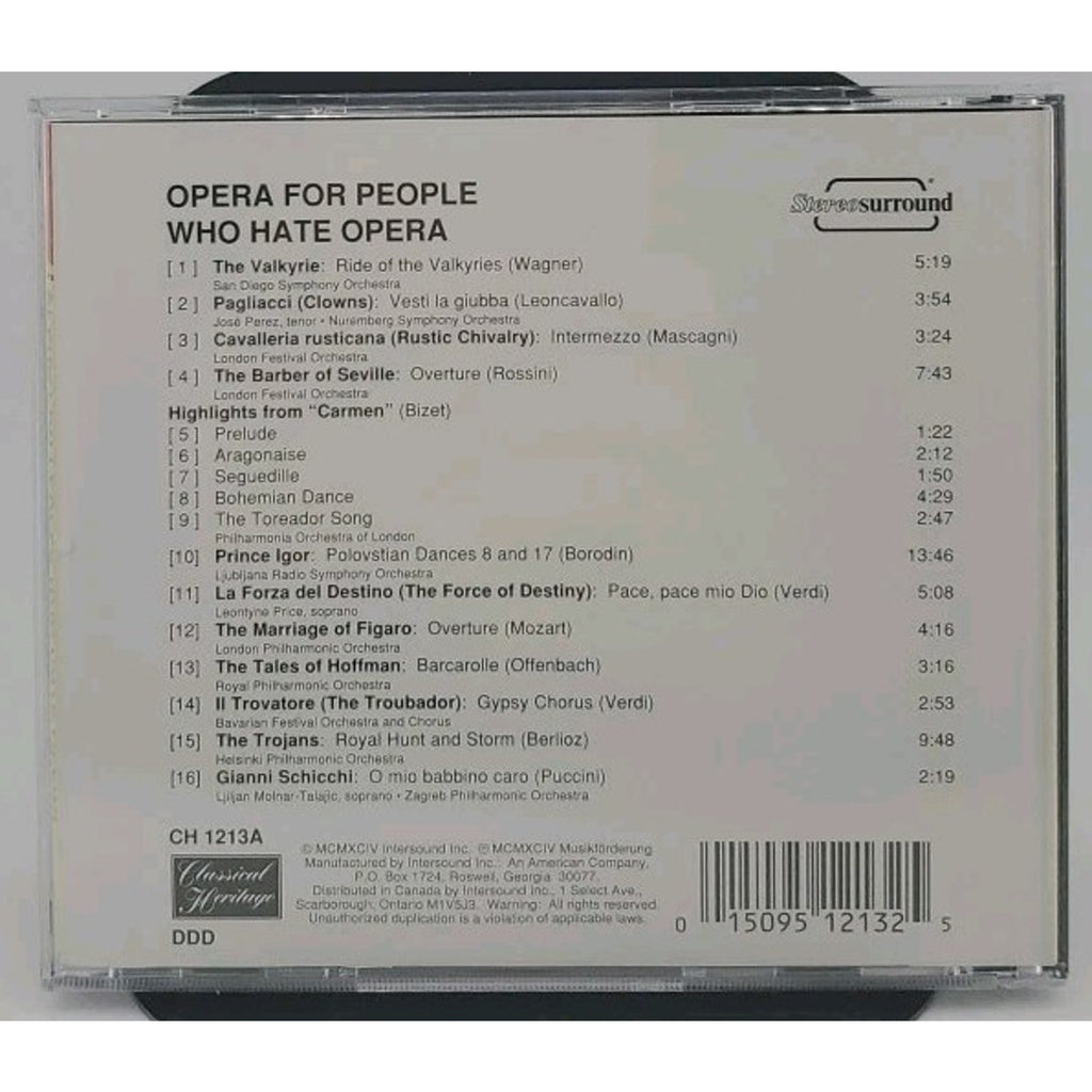 Opera for People Who Hate Opera - Audio CD By Opera