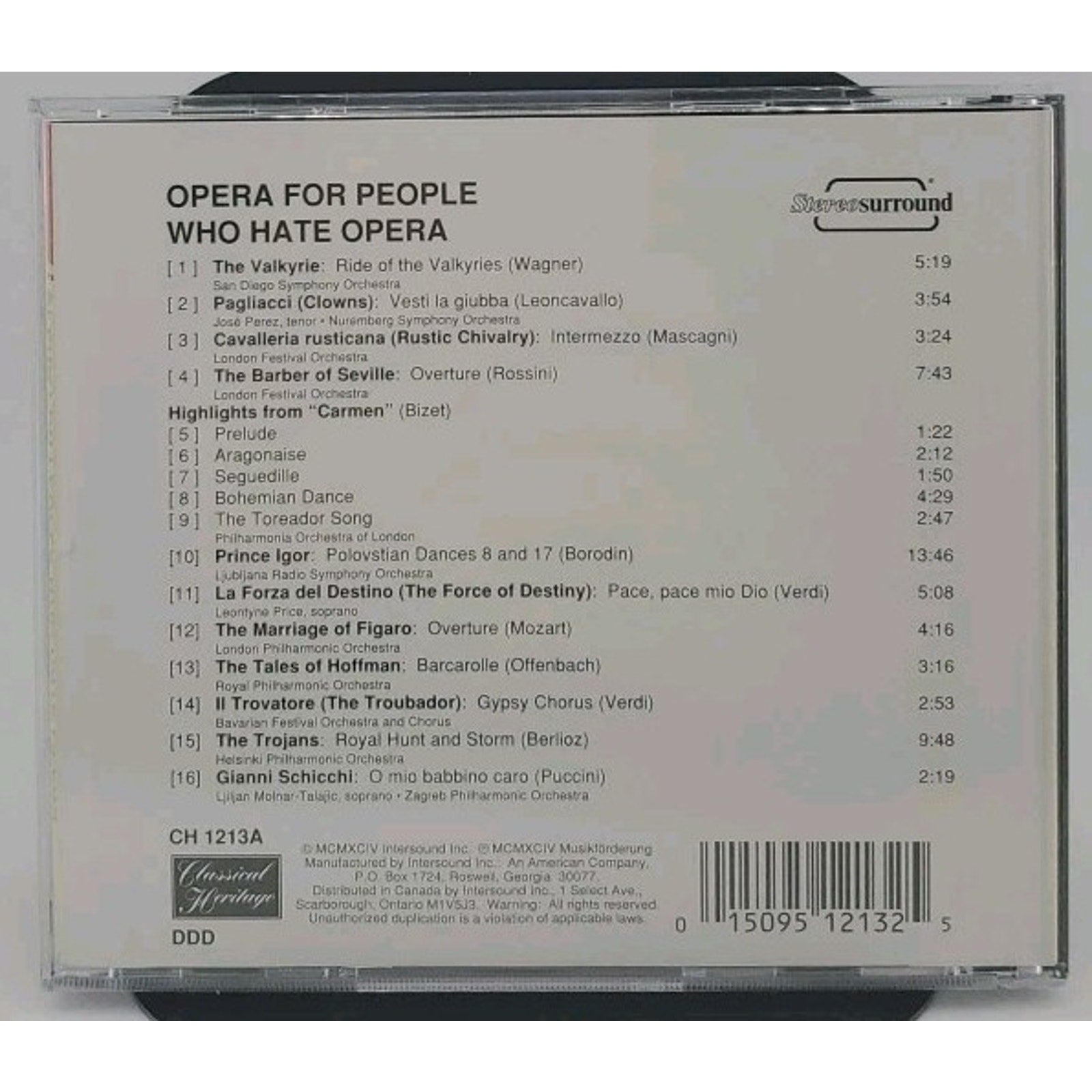 Opera for People Who Hate Opera - Audio CD By Opera