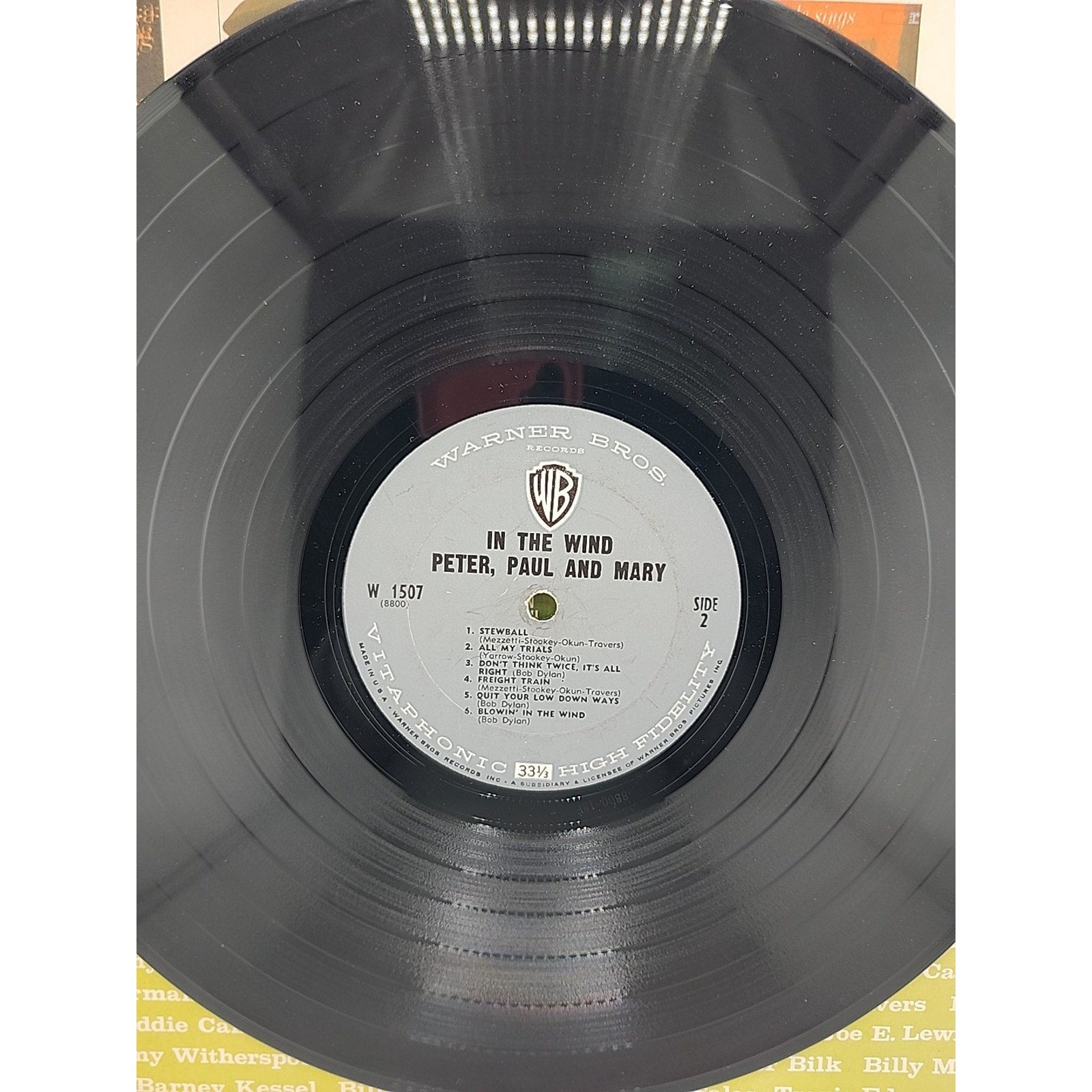 Peter Paul and Mary - In the Wind Vinyl LP Record Album 1963 Warner Bros. W1507