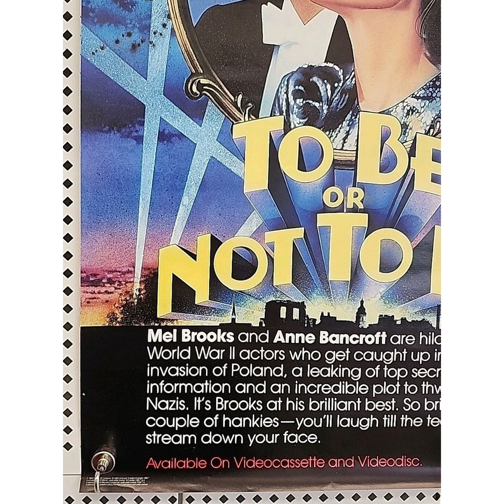 To Be or Not To Be 1983 VHS Release Movie Poster 15x20 Mel Brooks