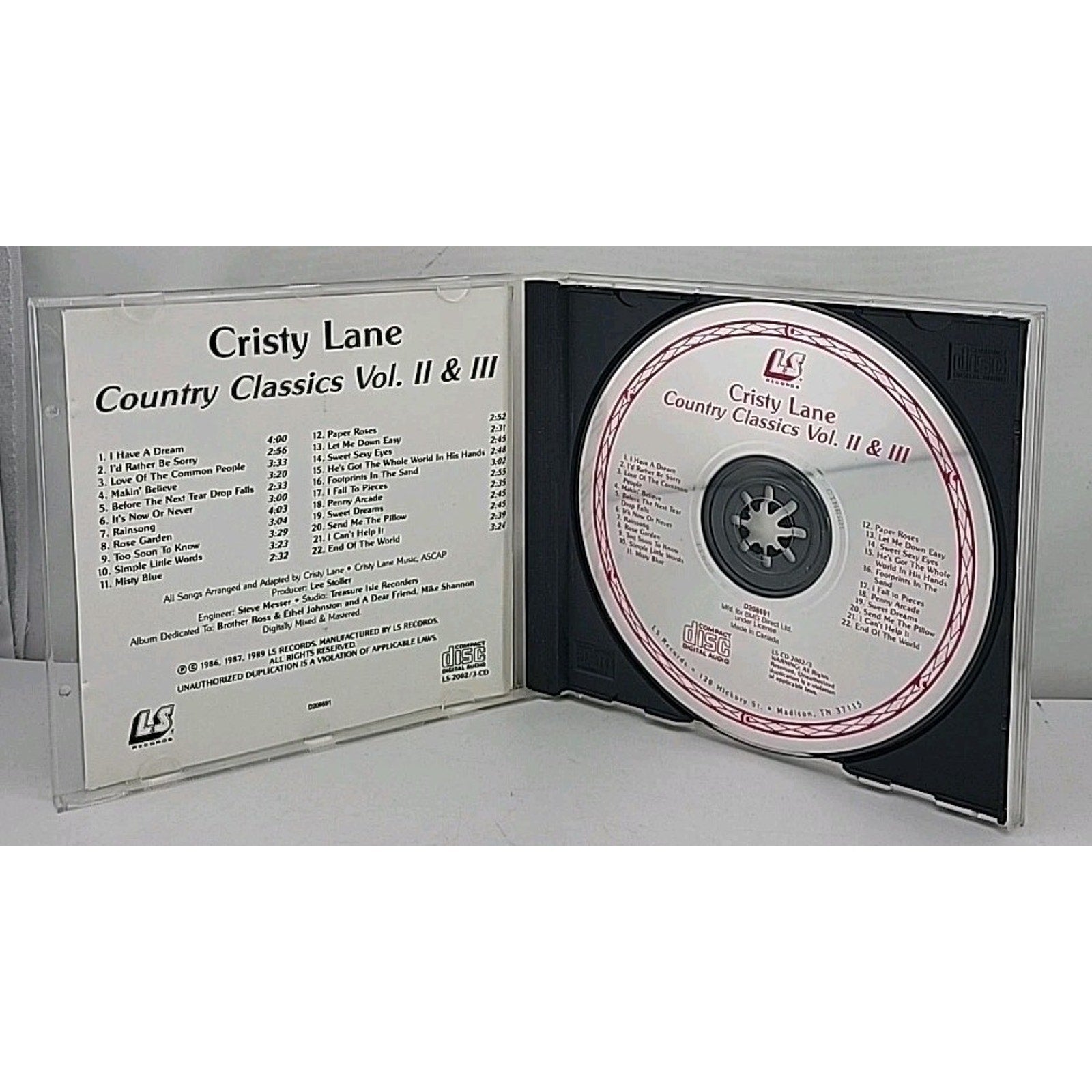 Cristy Lane Country Classics Vol. II & III CD - 1989