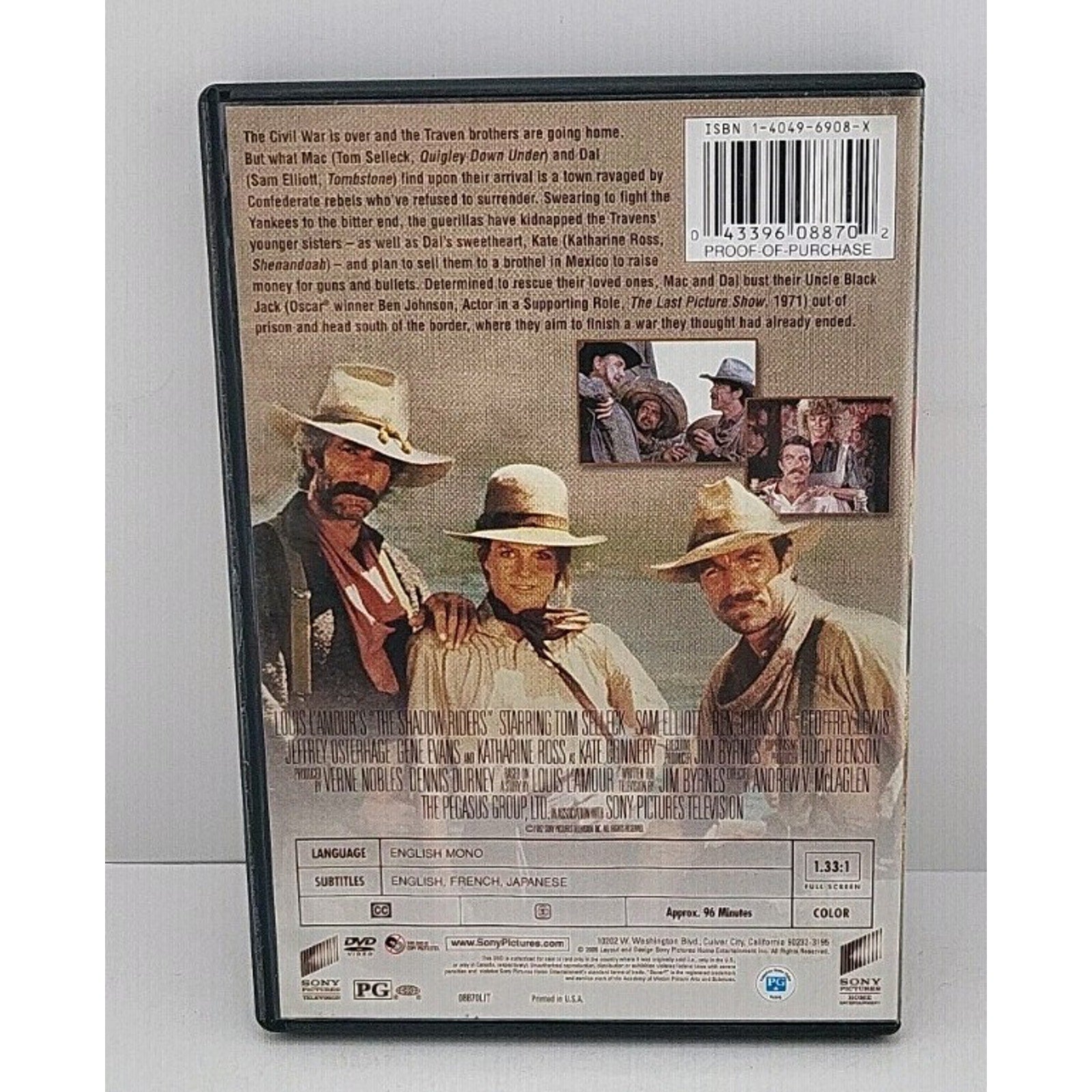 The Shadow Riders (DVD, 1982)