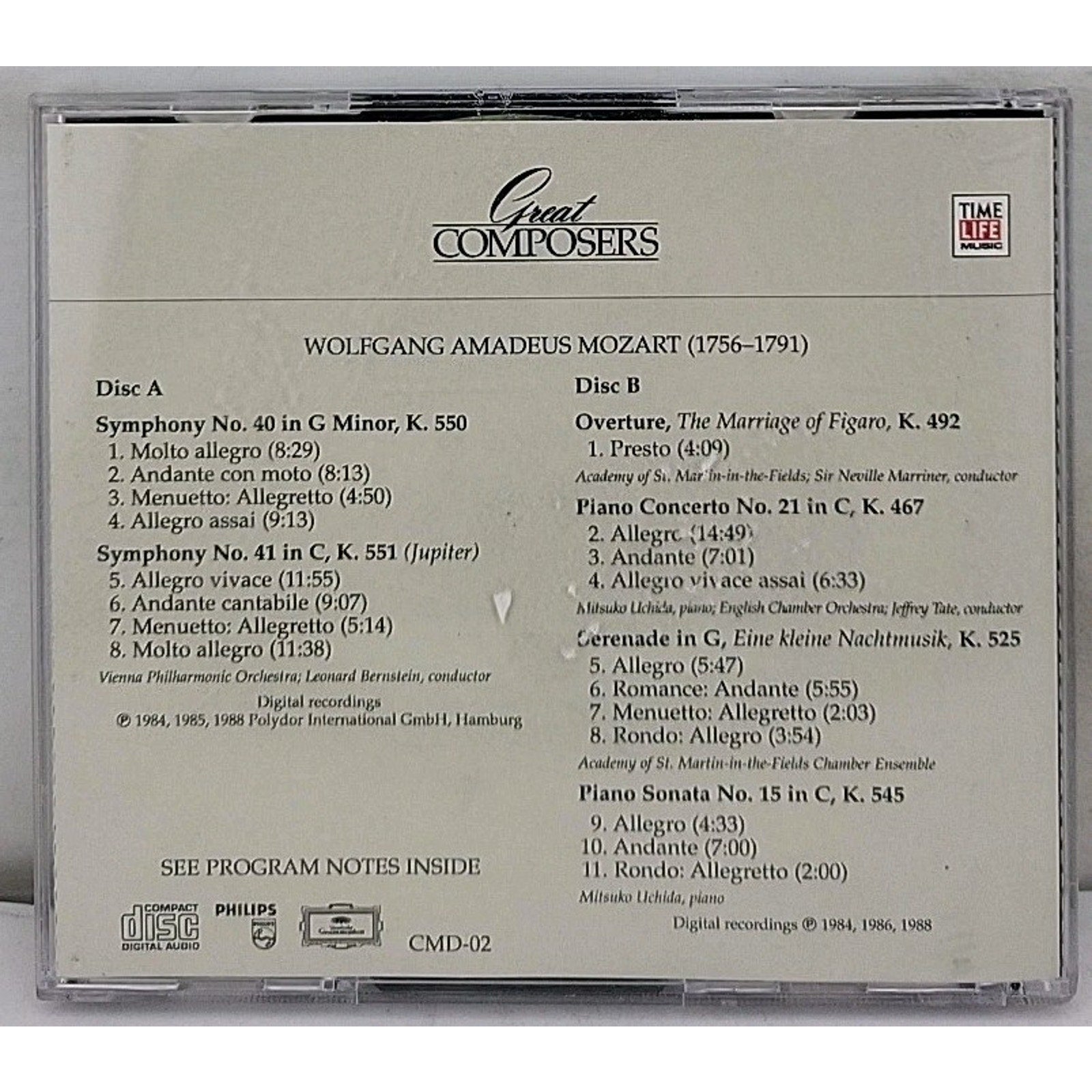 Great Composers Mozart 2 CDs Set