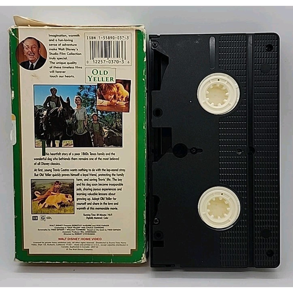 Old Yeller (VHS, 1957/1983) Walt Disney Home Video