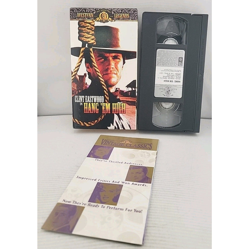 Hang Em High (VHS, 1997, Western Legends) *Sticker Label*