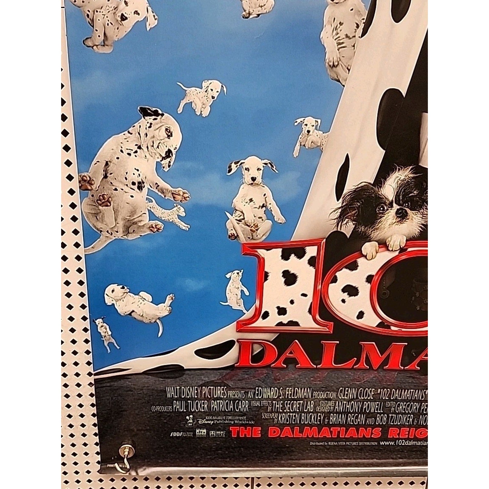 Disney 102 Dalmatians 40”x27” Double Sided Movie Poster