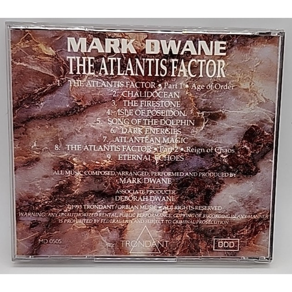 The Atlantis Factor by Mark Dwane (CD, DCC Compact Classics)