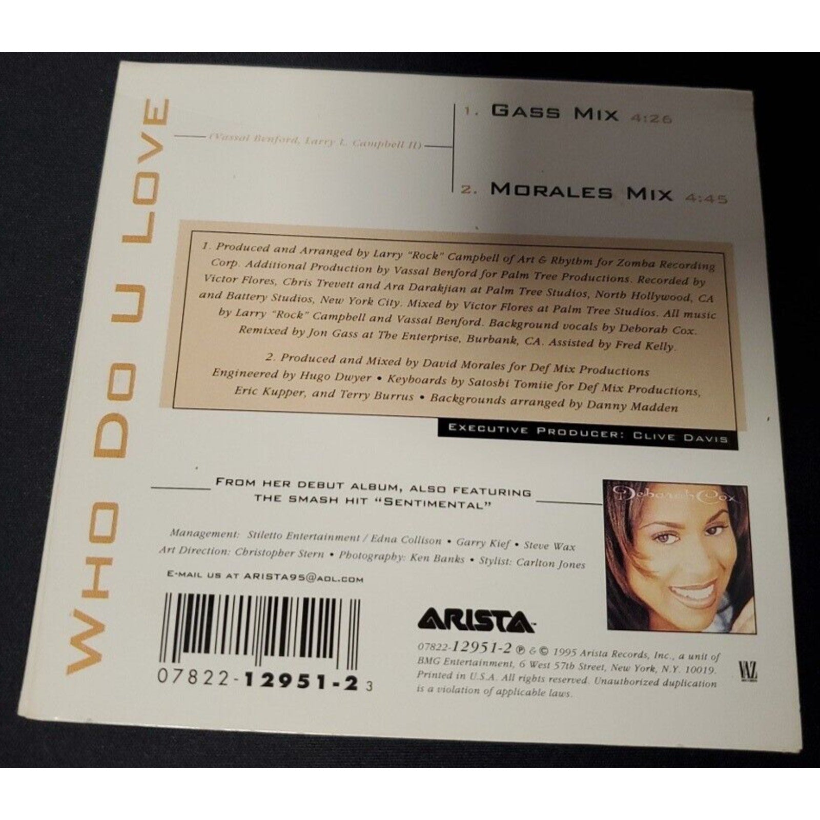 Who Do U Love [Single] by Deborah Cox (CD, Jan-1996, Arista)