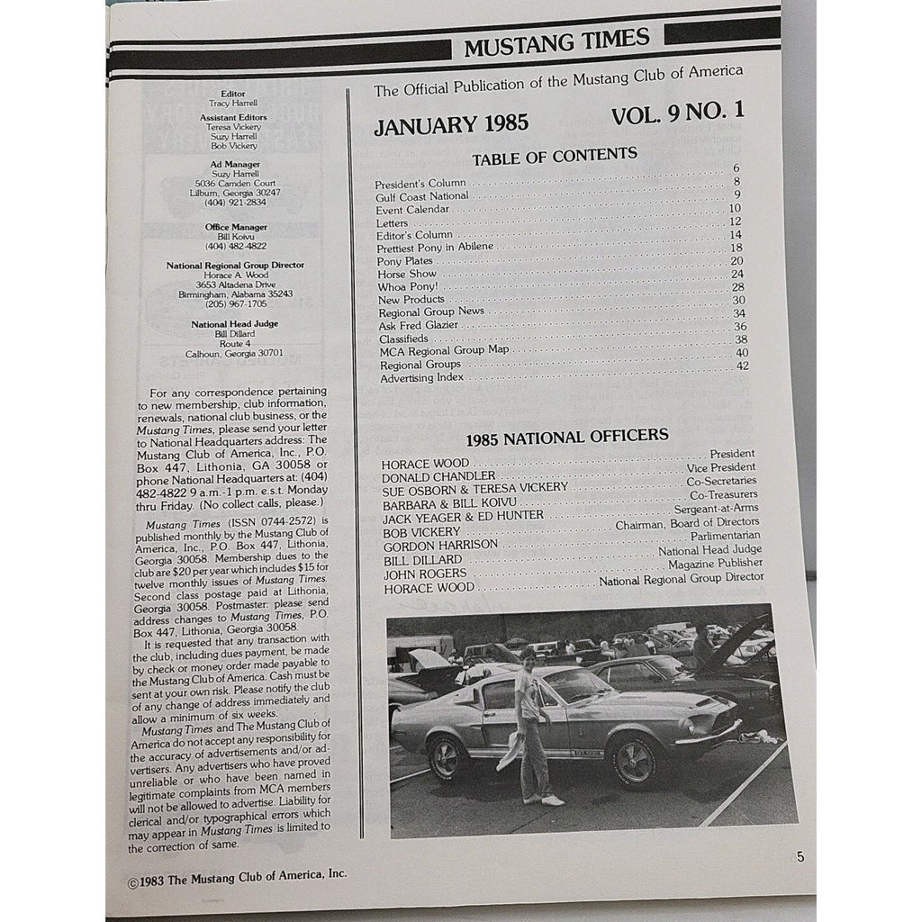 Mustang Times 1985 January Magazine