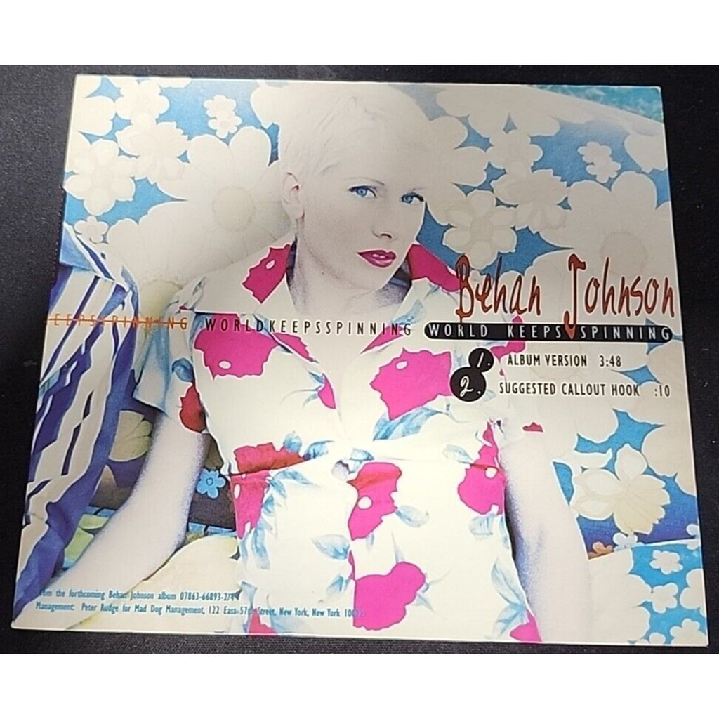 Behan Johnson World Keeps Spinning PROMO Radio DJ CD Single 1998 USA