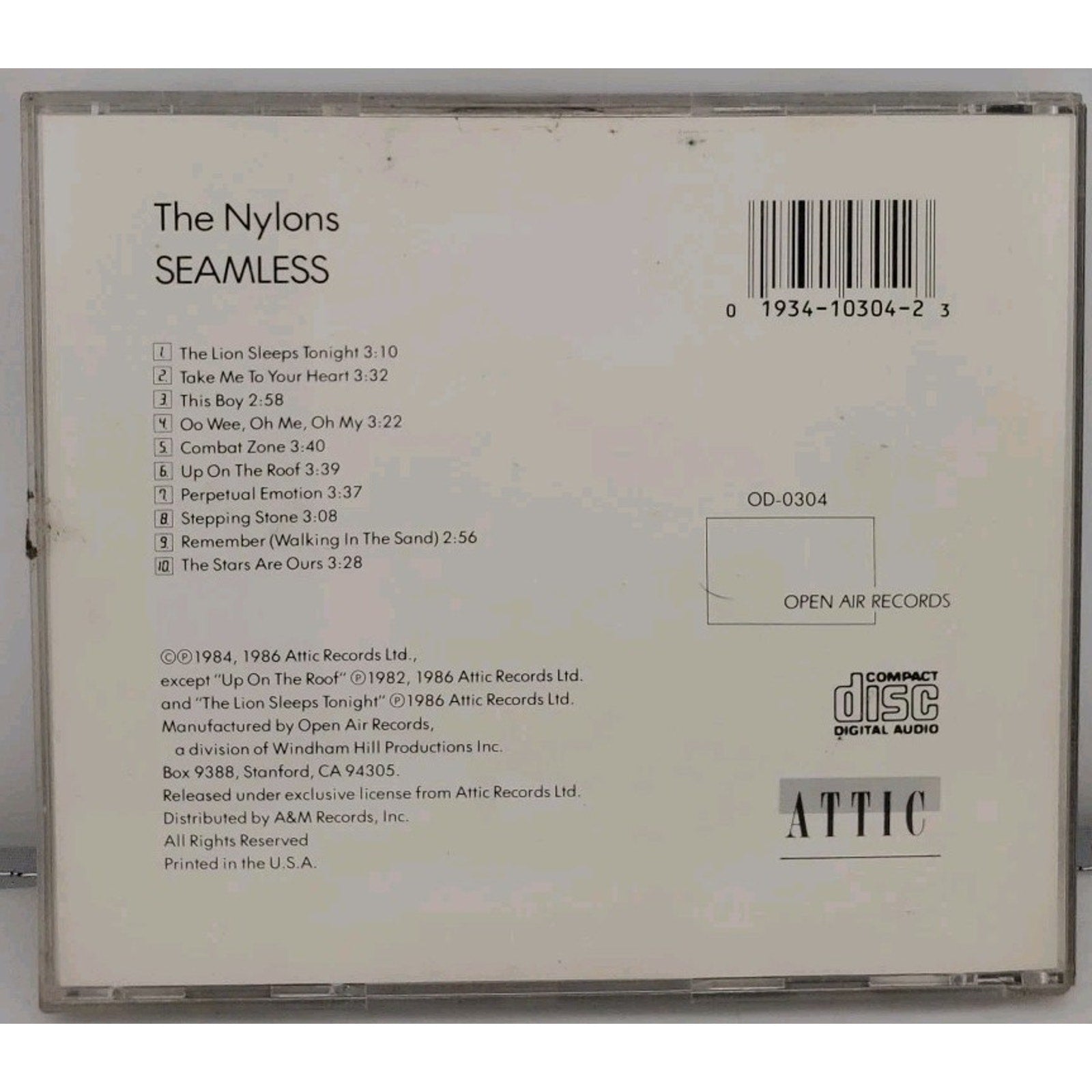 Seamless by The Nylons (CD, Windham Hill Records)
