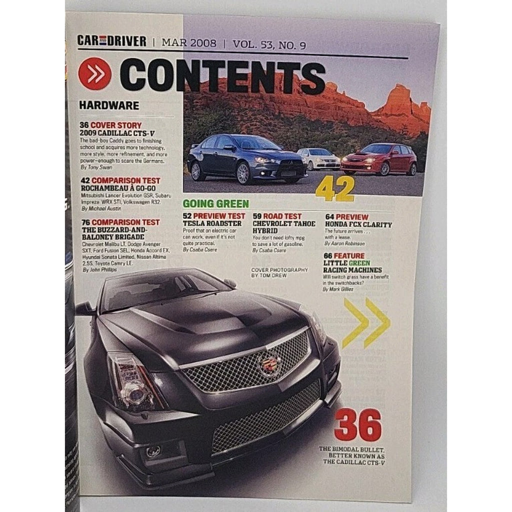 Car And Driver Magazine - March 2008 - Vol. 53 No. 9