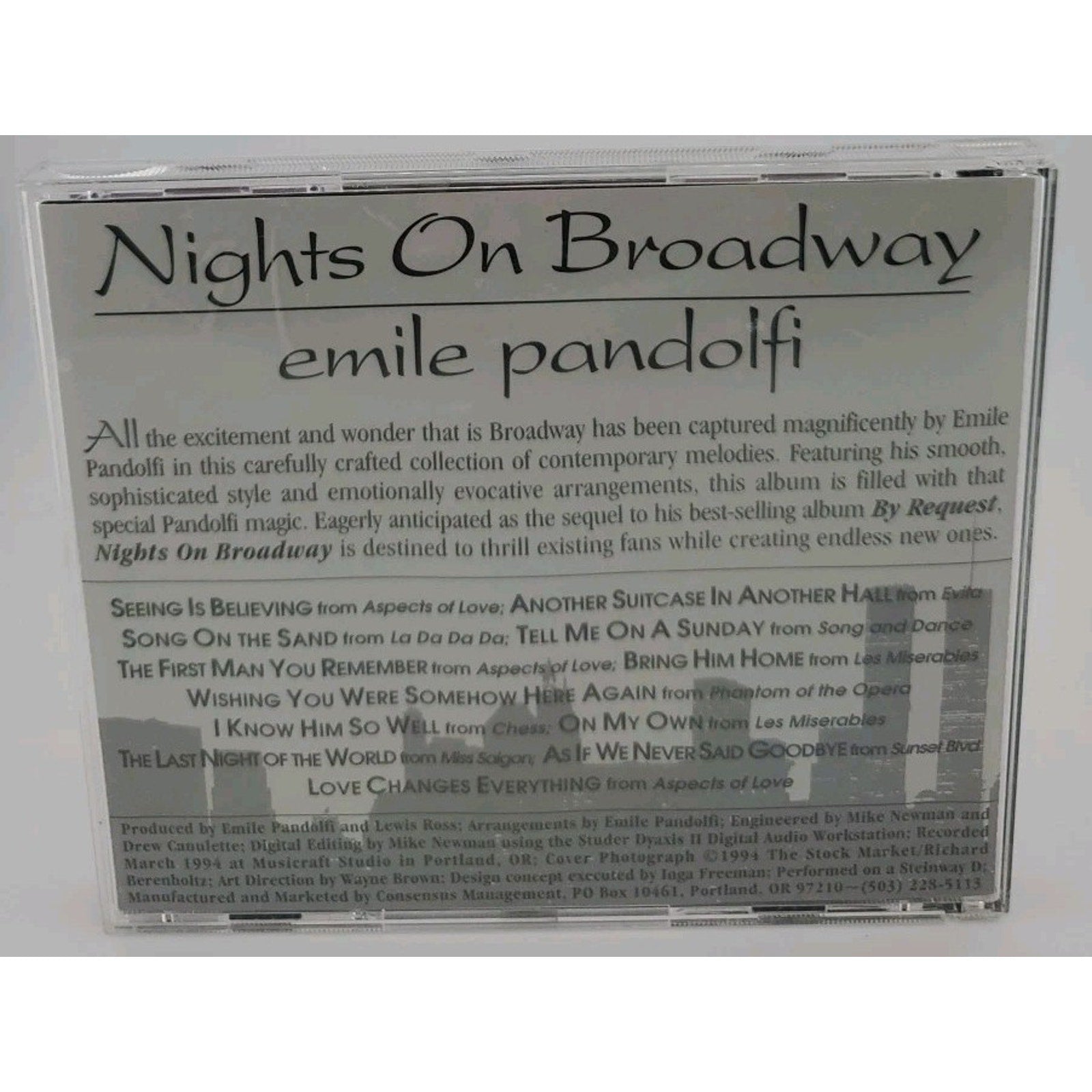 Nights on Broadway by Emile Pandolfi (CD, Magic Music)