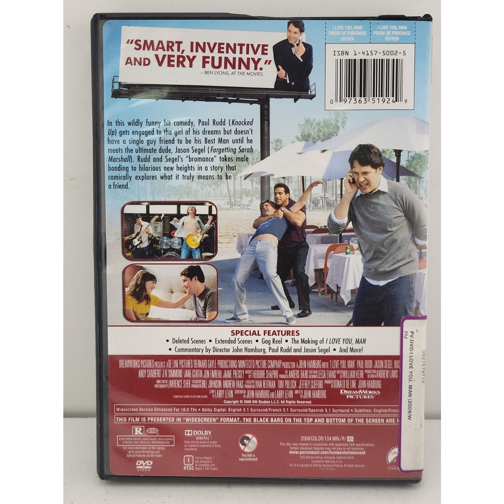I Love You, Man (DVD, 2009)