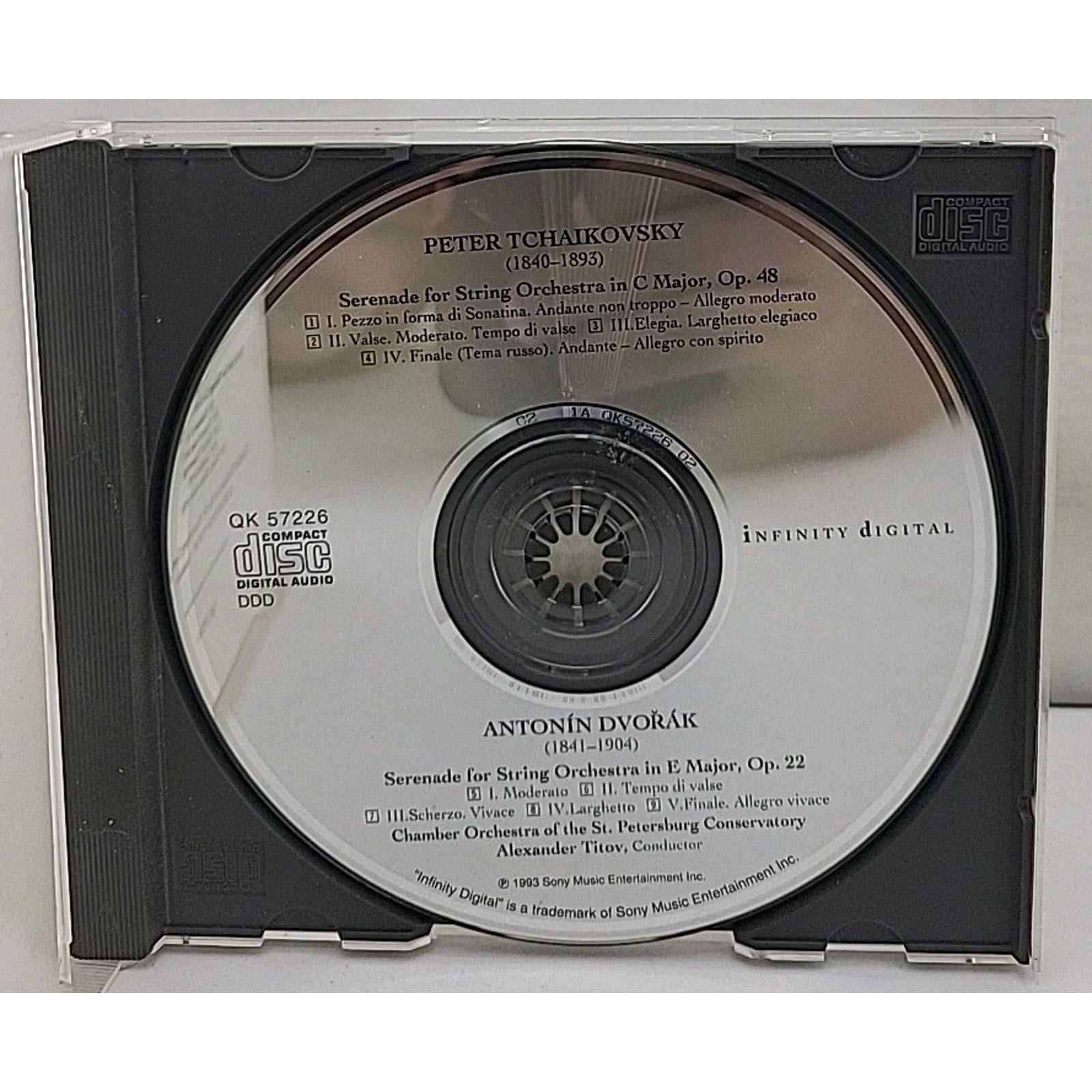 String Serenade by Tchaikovsky / Dvorak (CD, 1994)