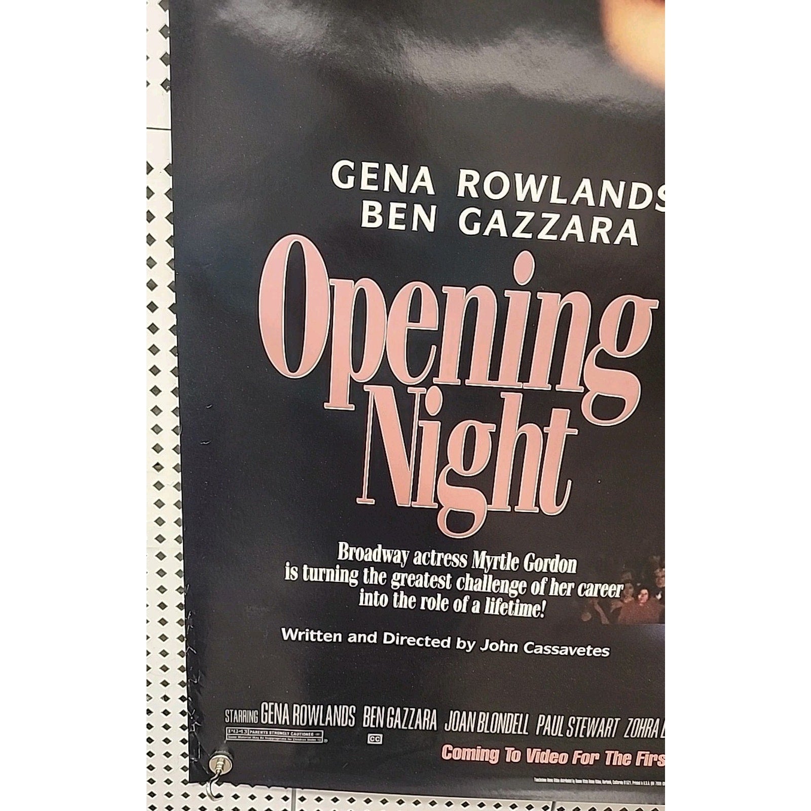 Opening Night Movie Theater Cinema Poster Lobby Card 1977 Gena Ben Gazzara 27x40