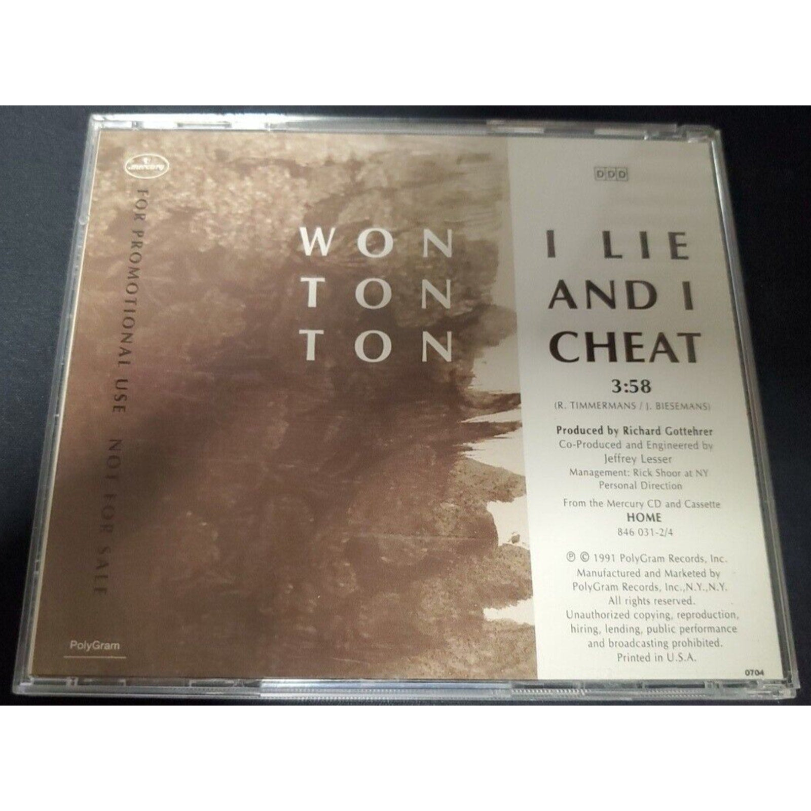 Won Ton Ton - I Lie and I Cheat Promotional (CD)